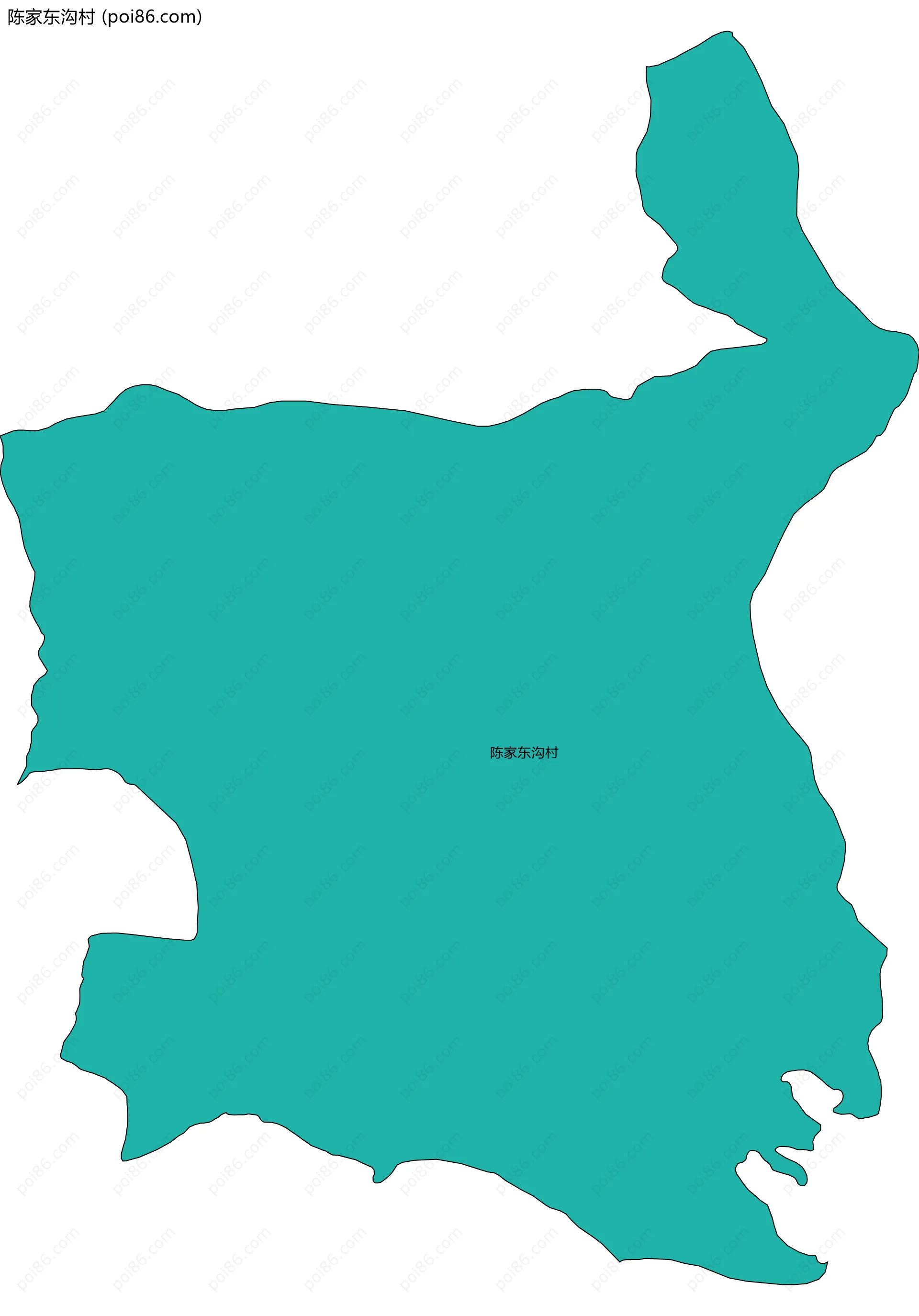 陈家东沟村边界地图