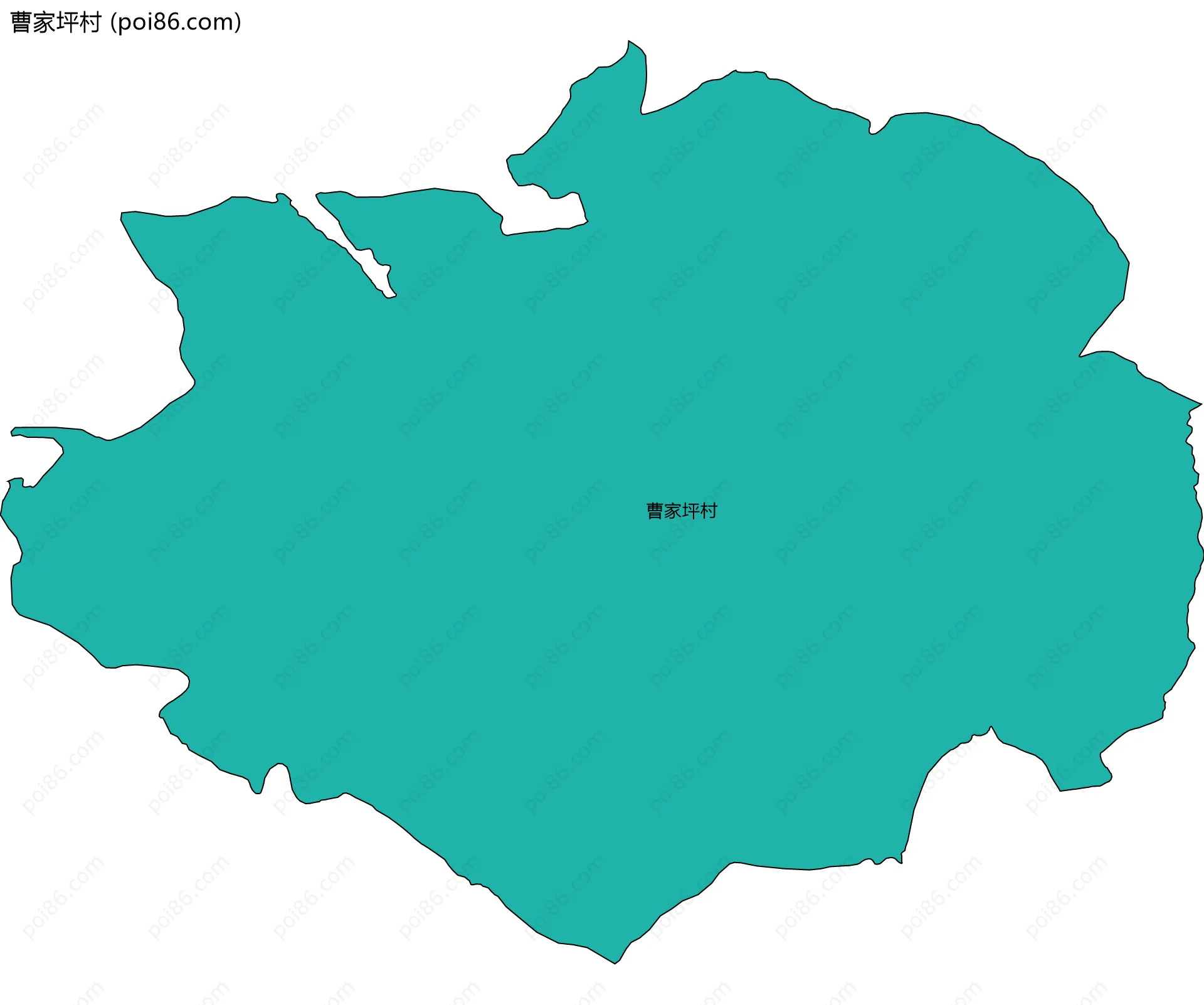 曹家坪村边界地图