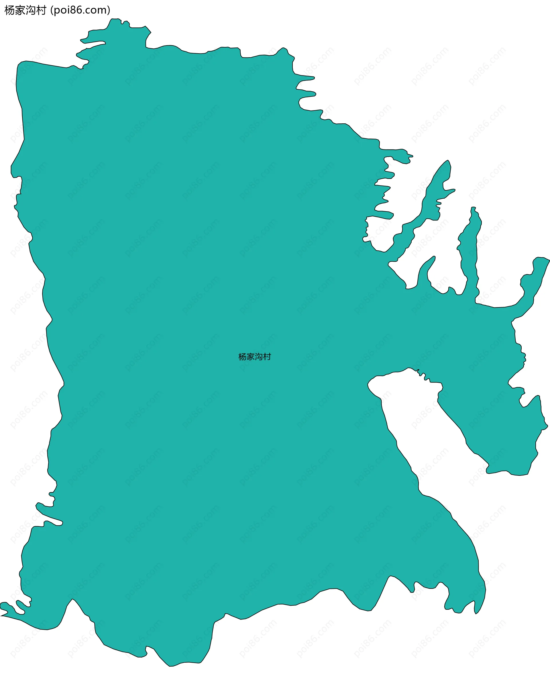 杨家沟村边界地图