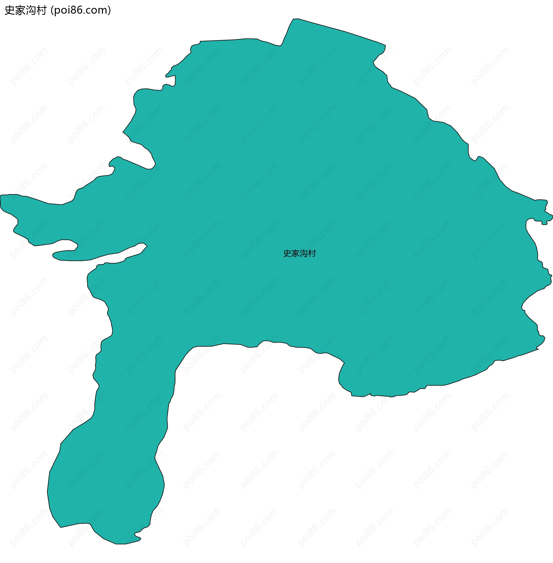 史家沟村边界地图