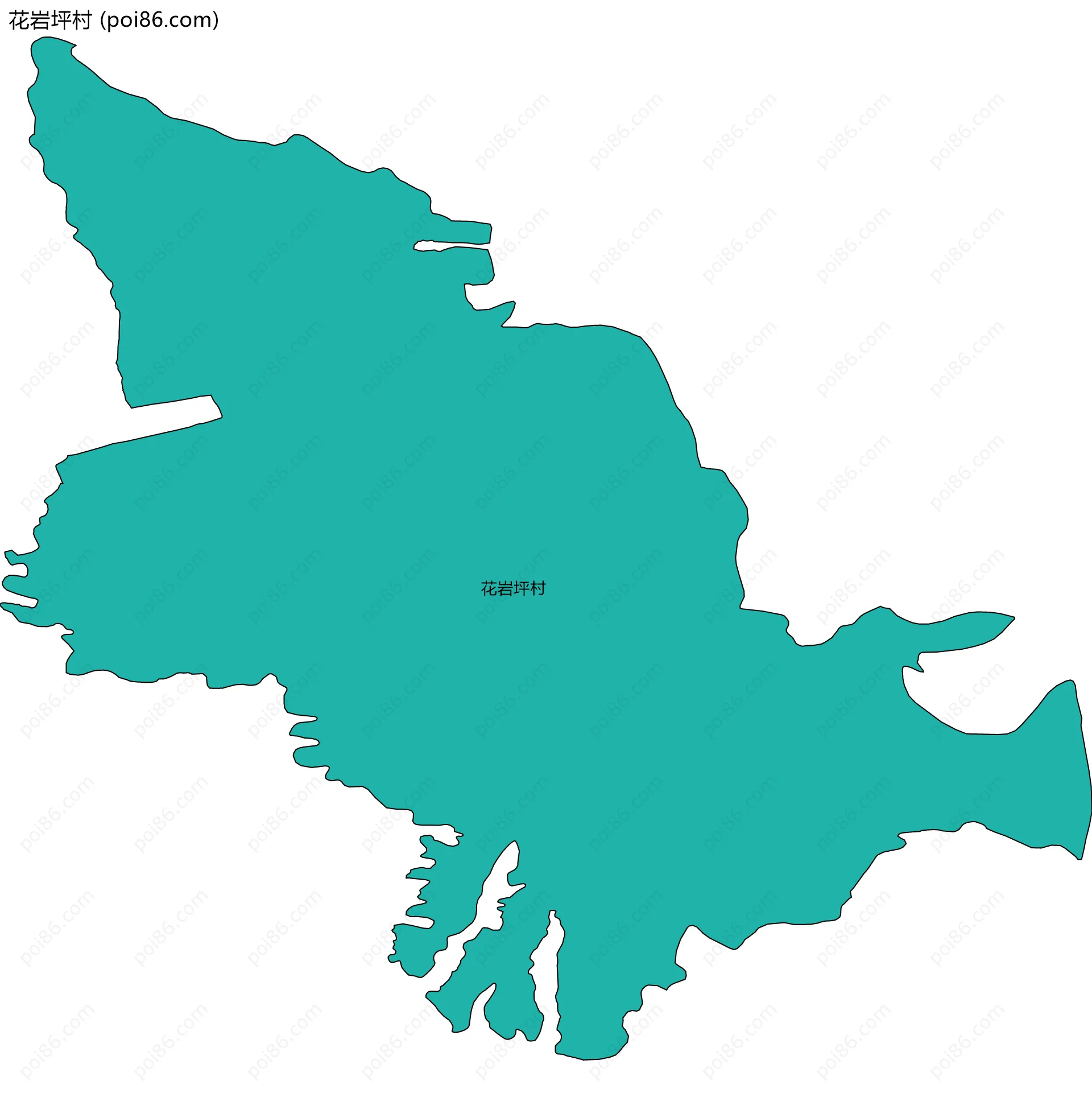 花岩坪村边界地图