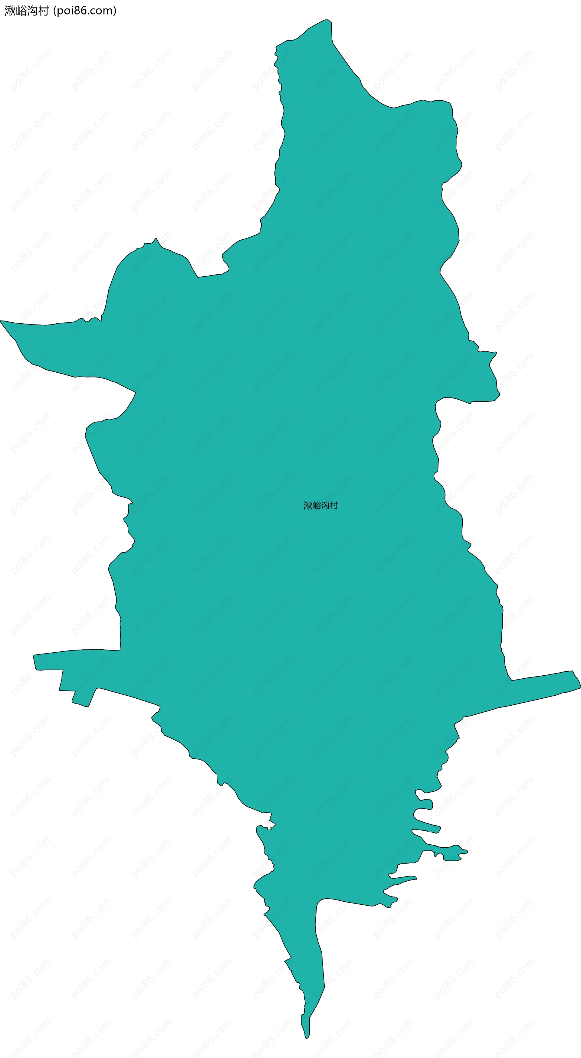 湫峪沟村边界地图