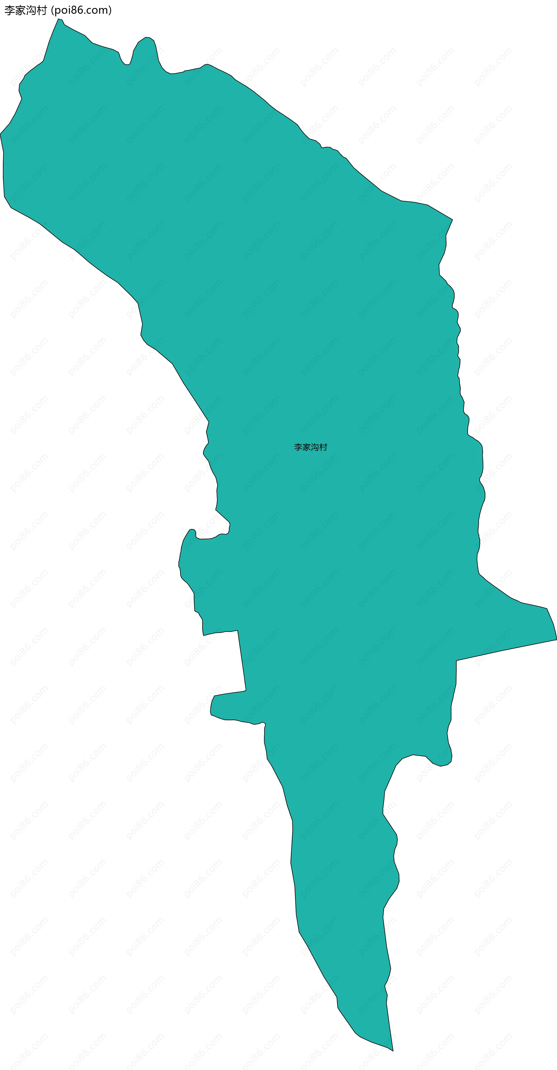 李家沟村边界地图