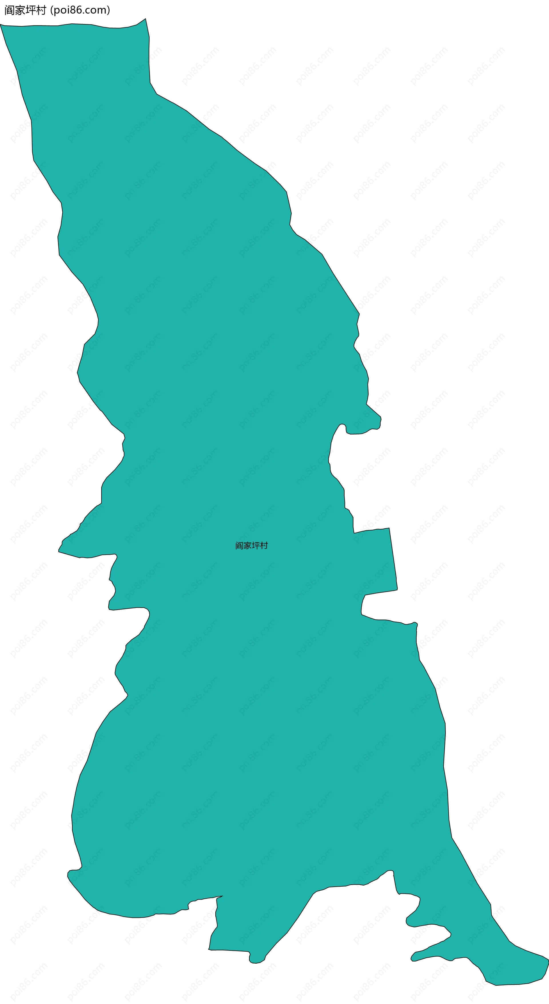 阎家坪村边界地图