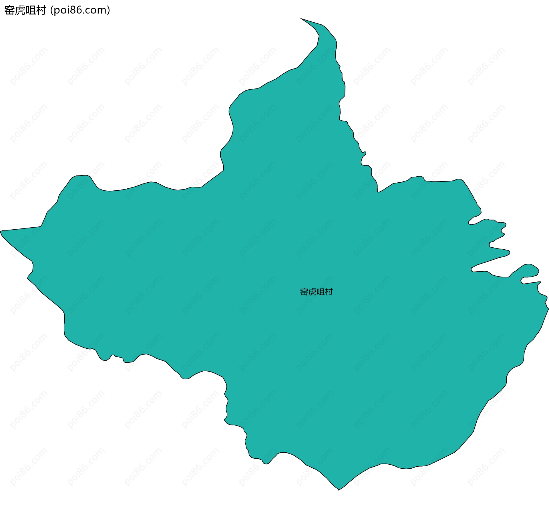 窑虎咀村边界地图