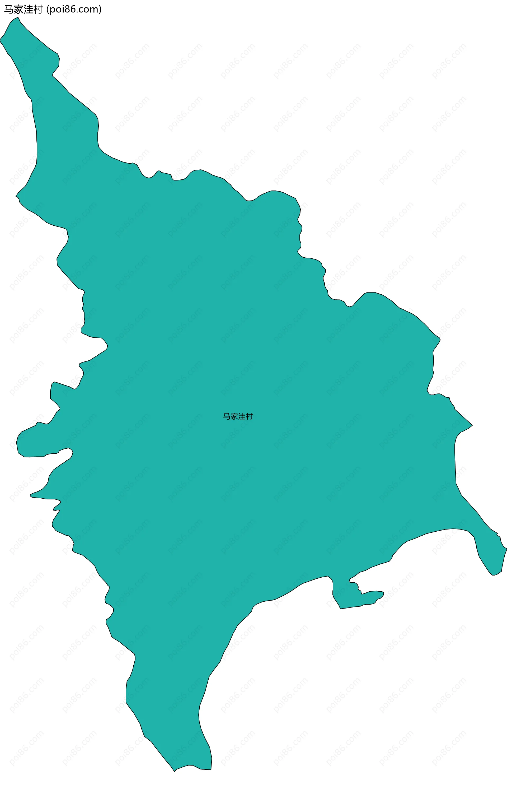 马家洼村边界地图