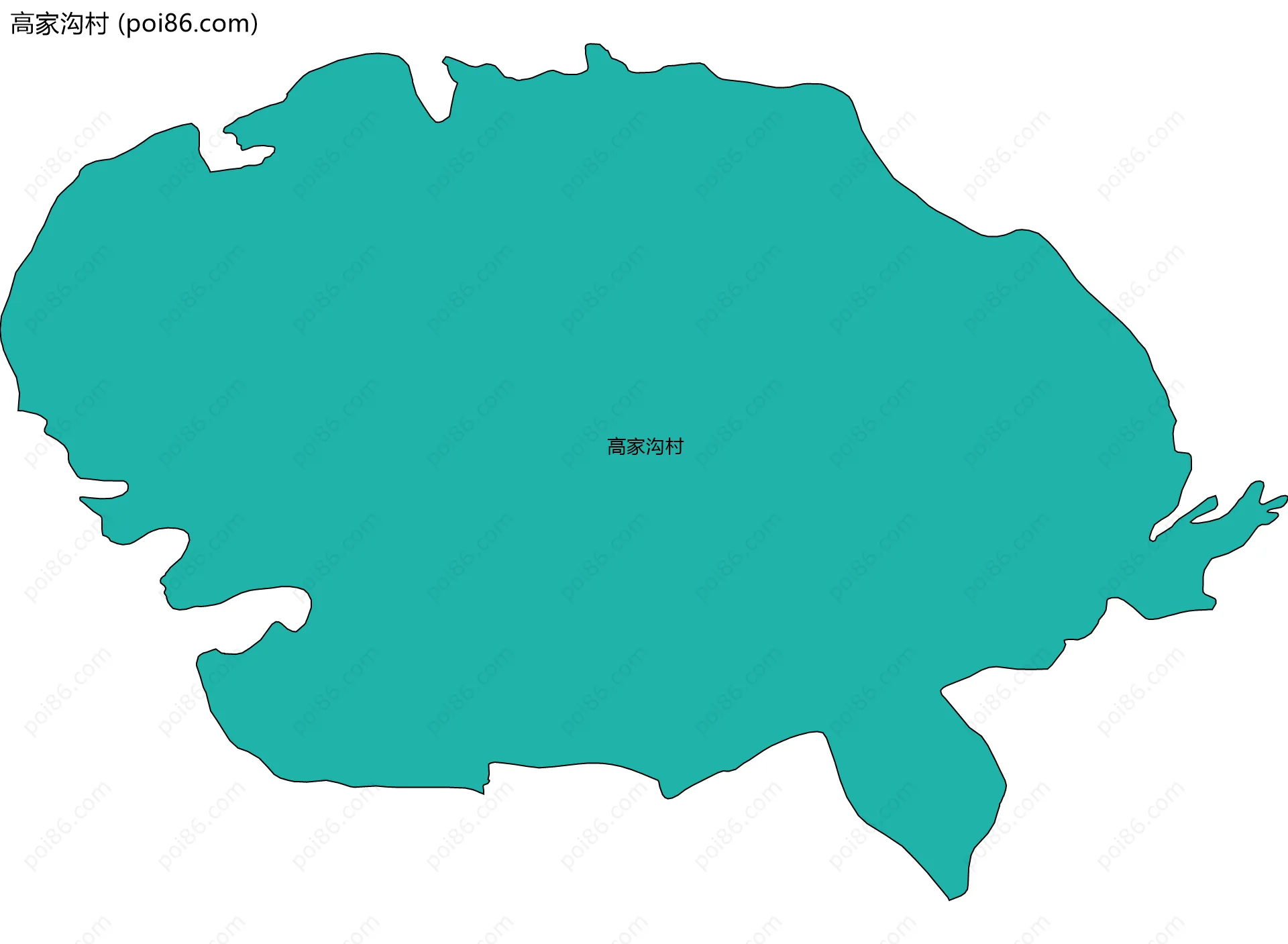 高家沟村边界地图