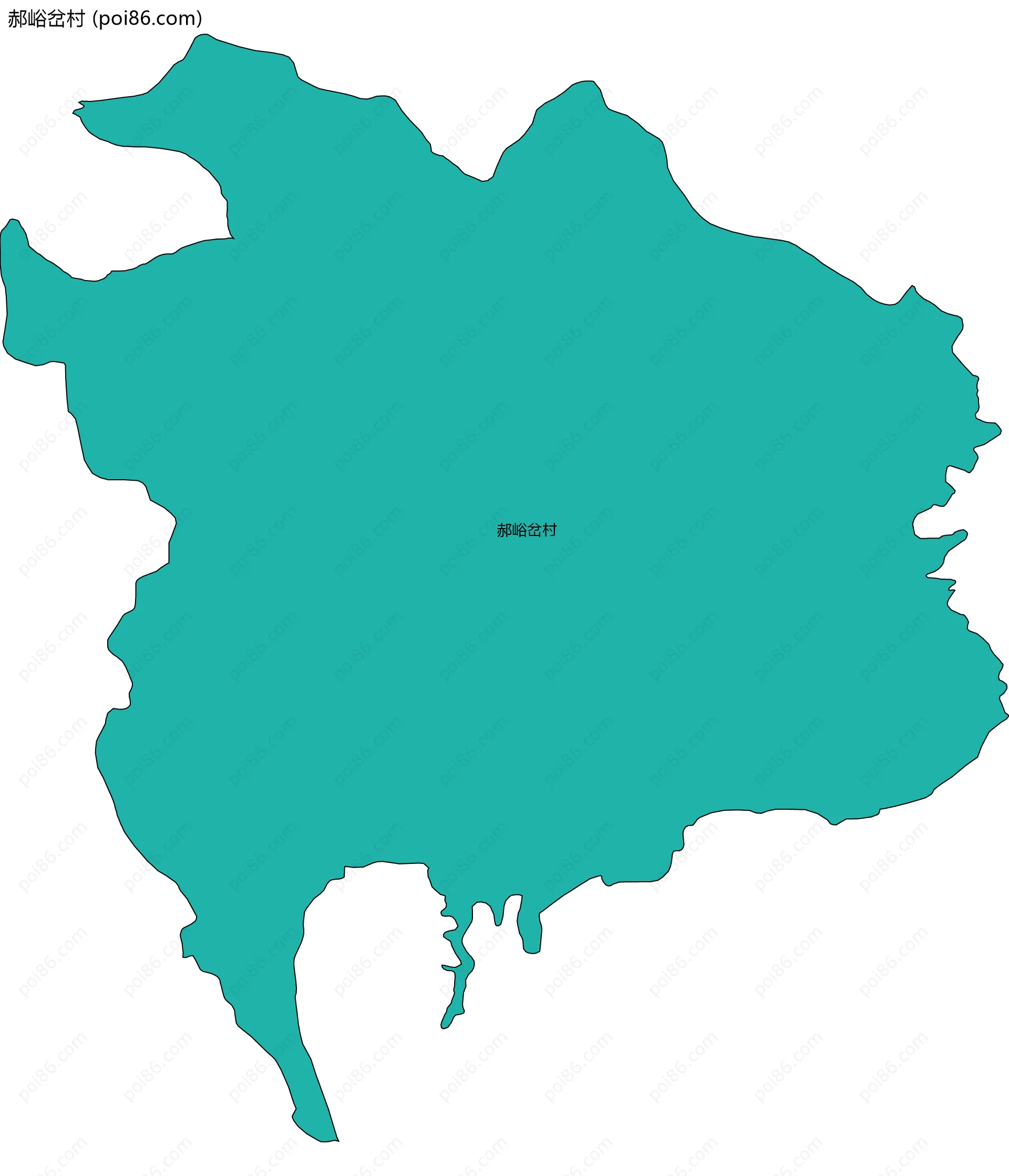 郝峪岔村边界地图