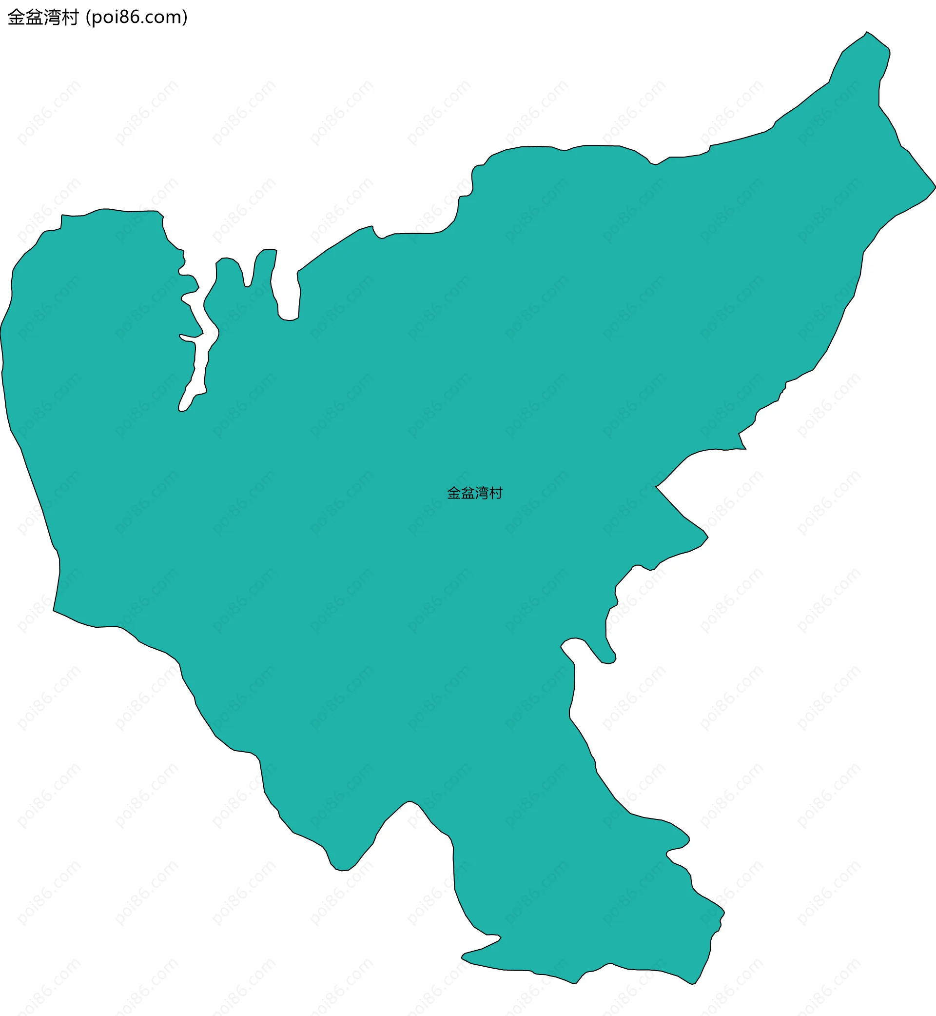 金盆湾村边界地图