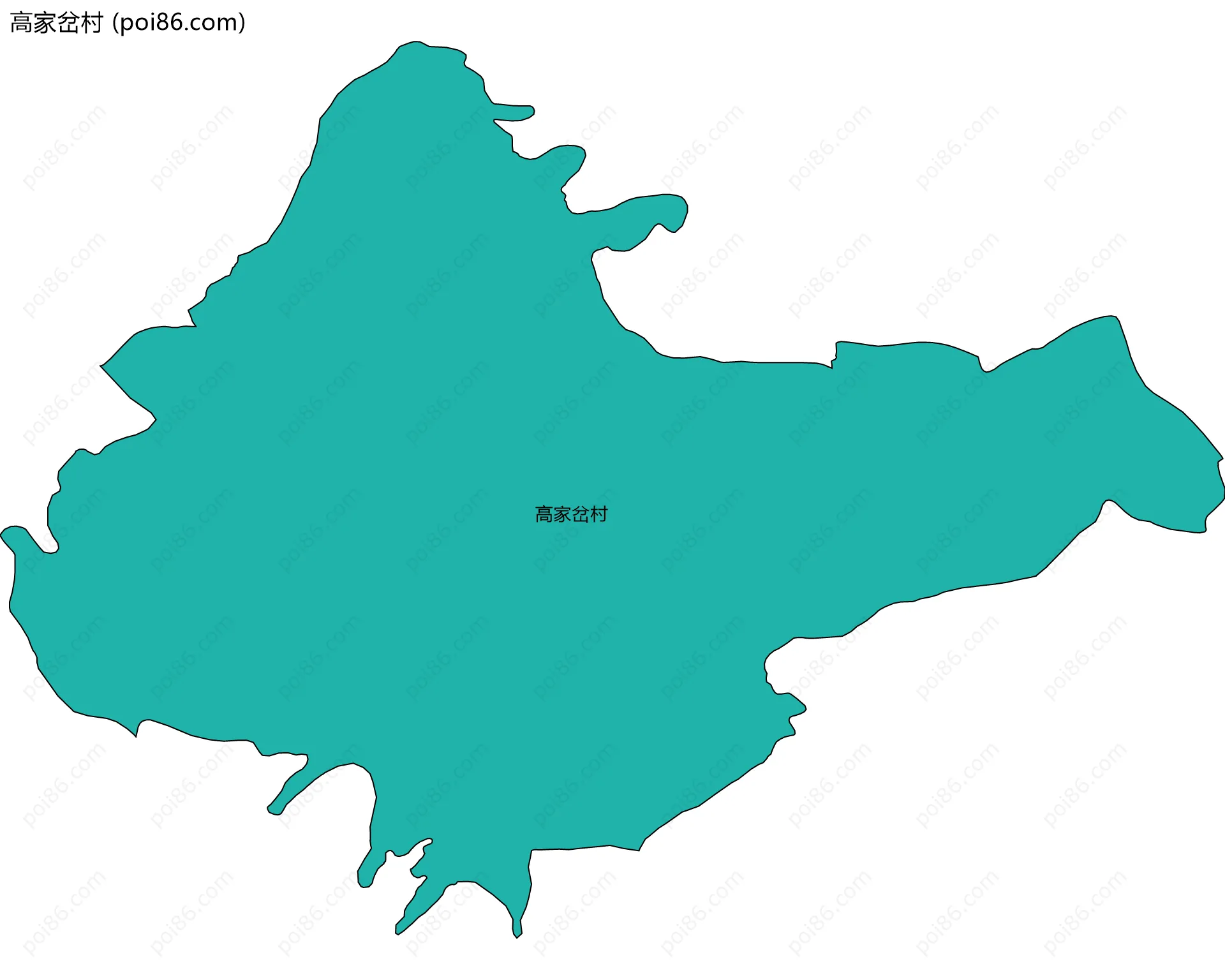 高家岔村边界地图