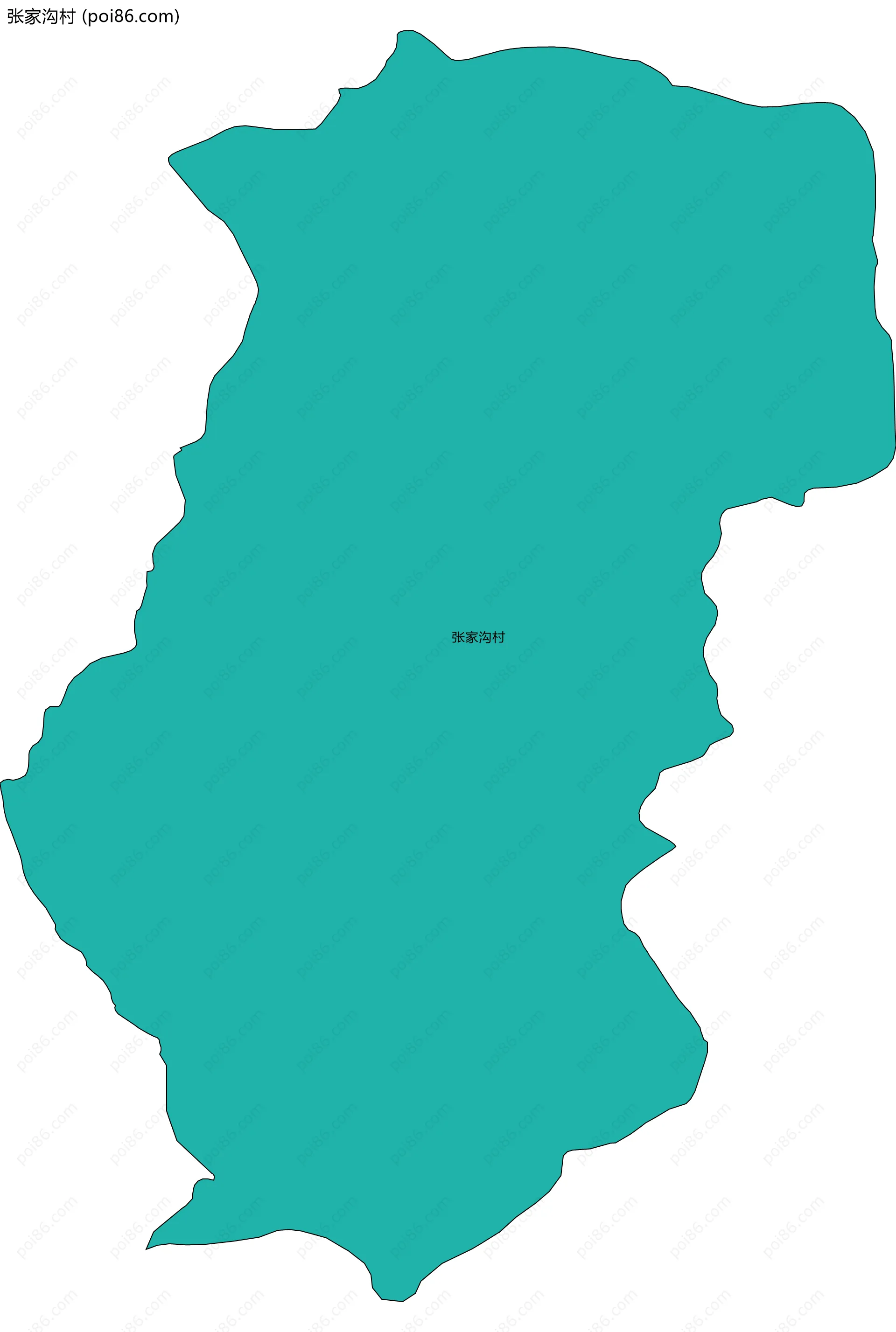 张家沟村边界地图