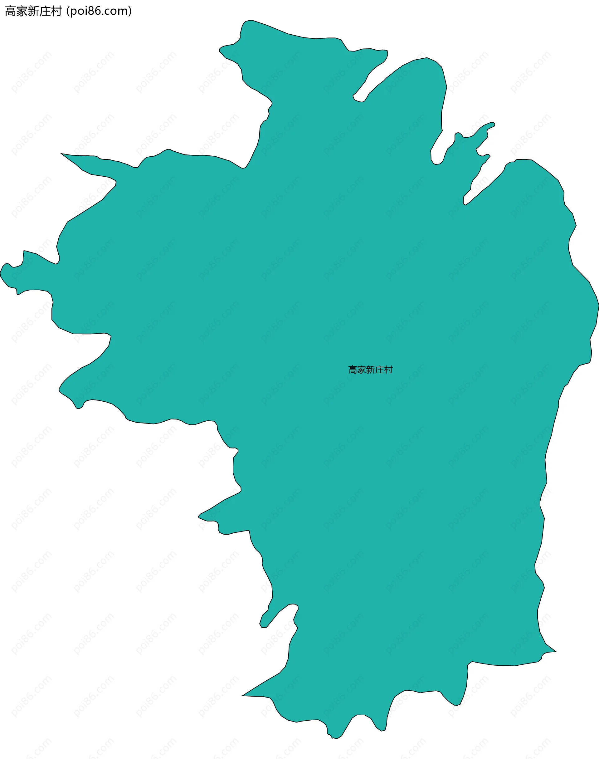 高家新庄村边界地图