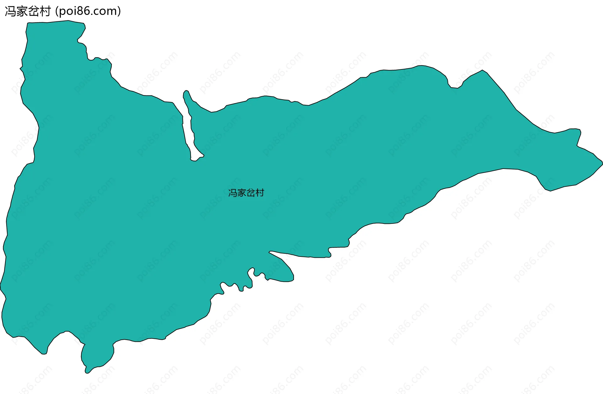 冯家岔村边界地图