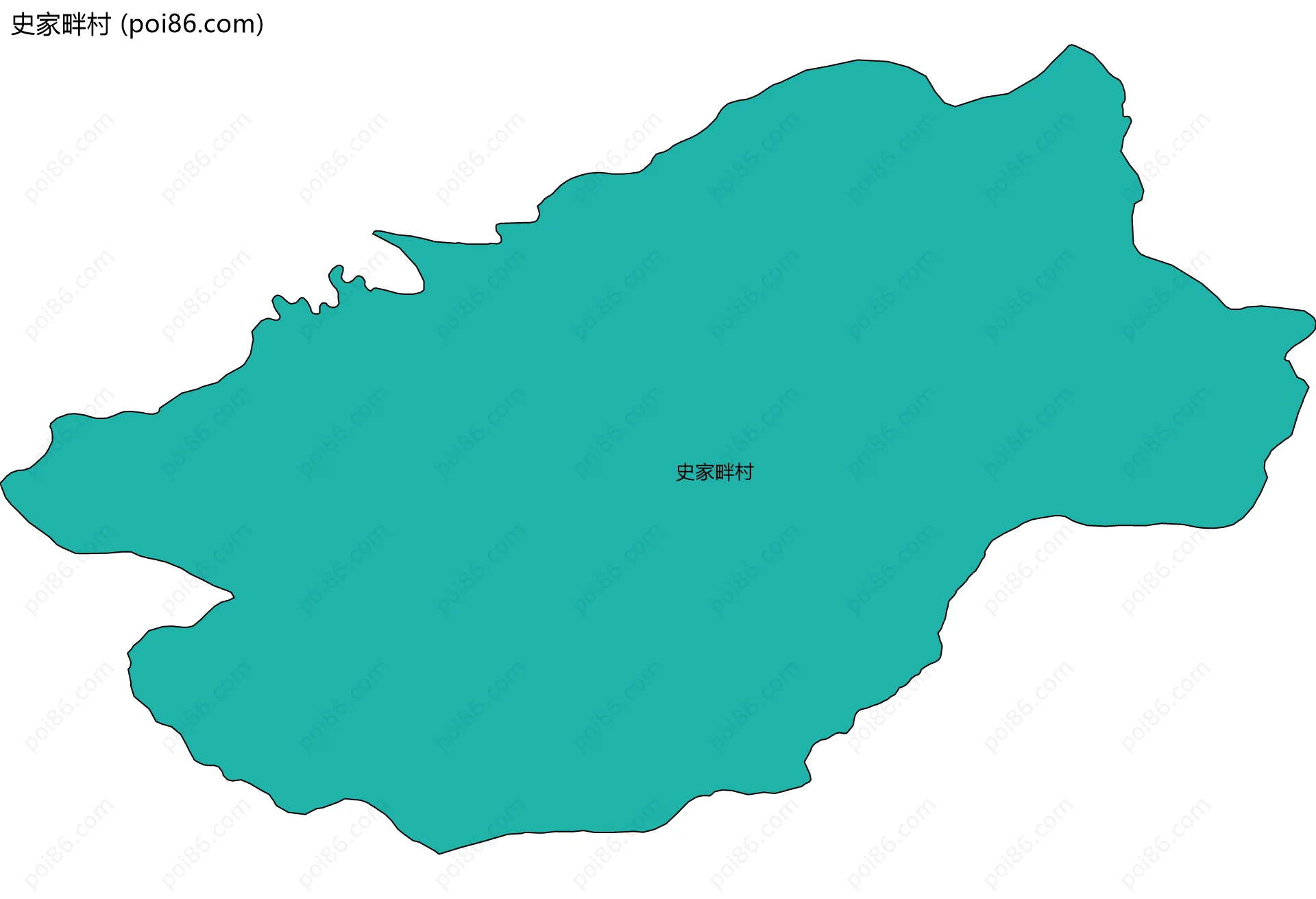 史家畔村边界地图