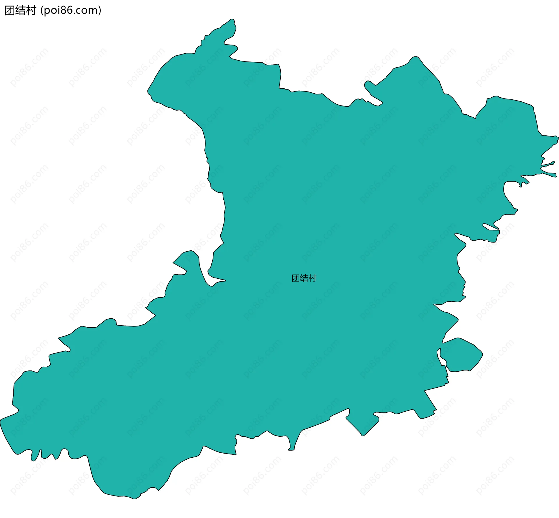 团结村边界地图