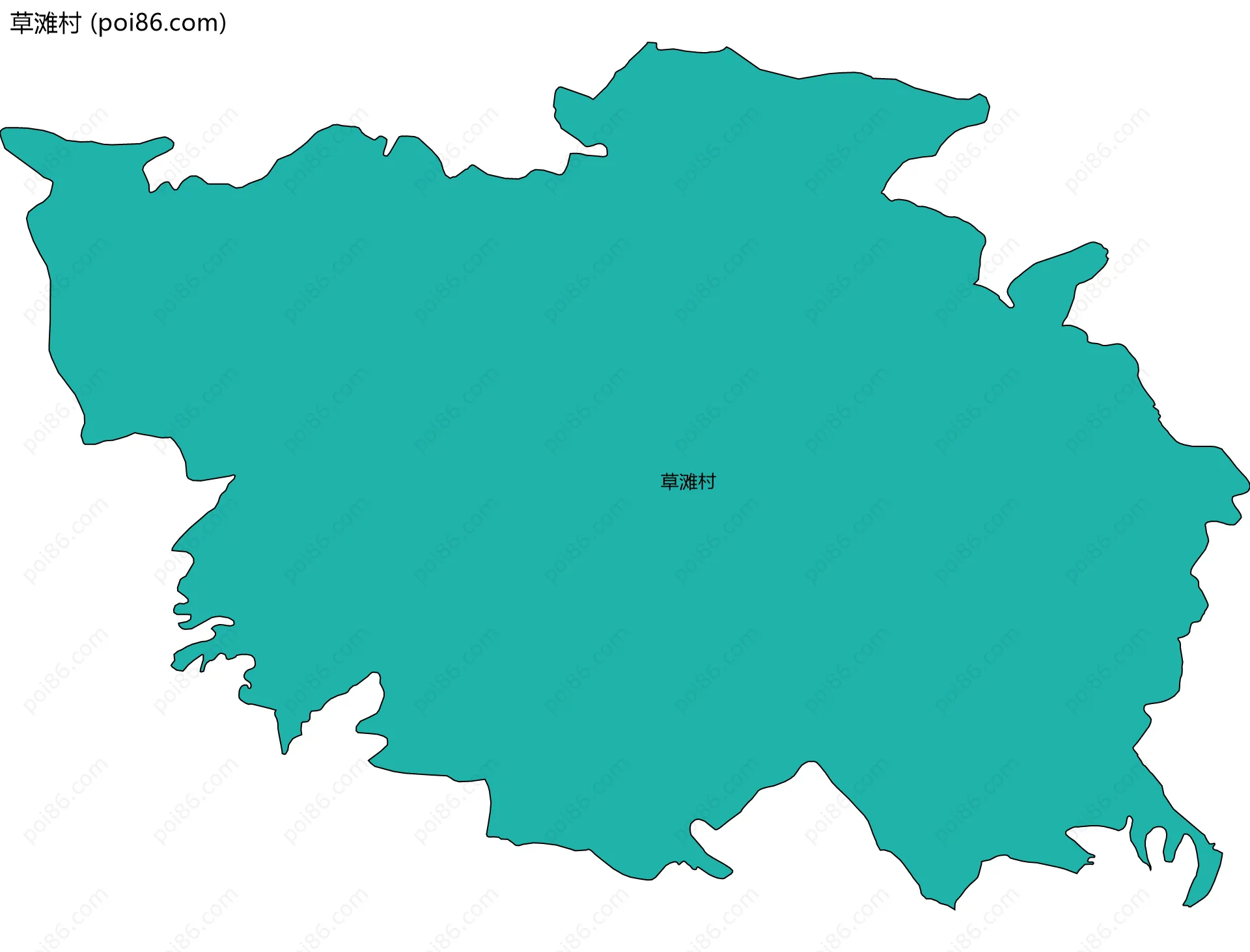 草滩村边界地图