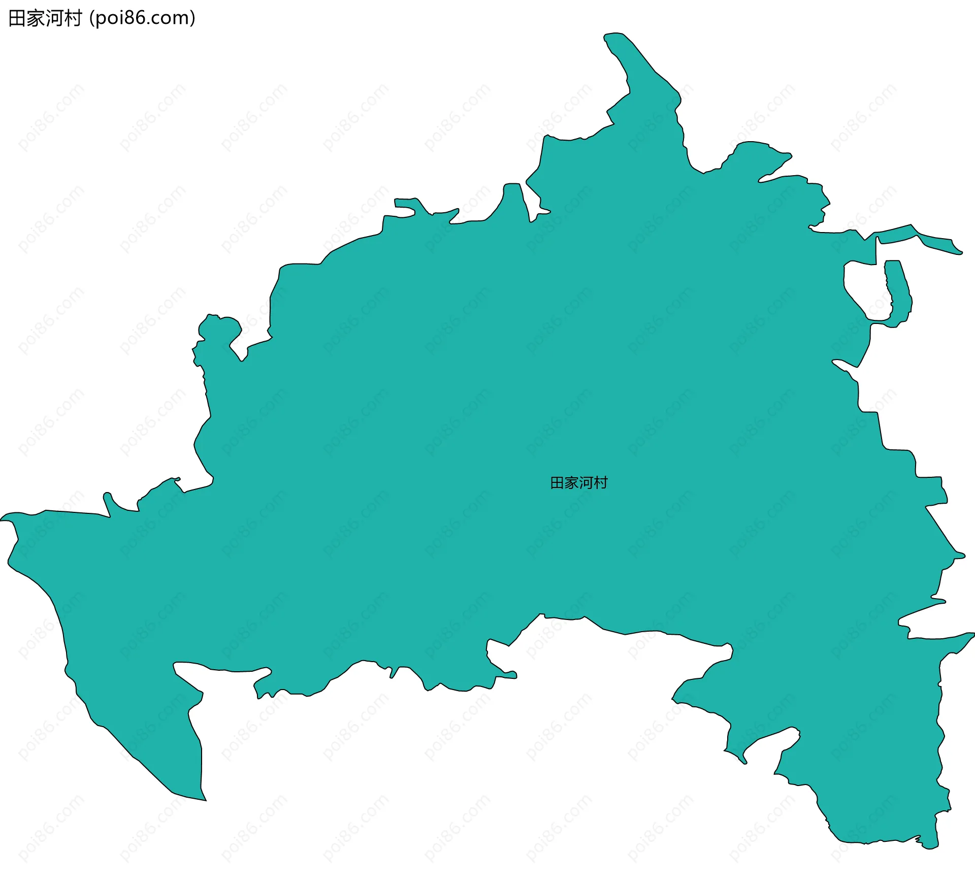 田家河村边界地图