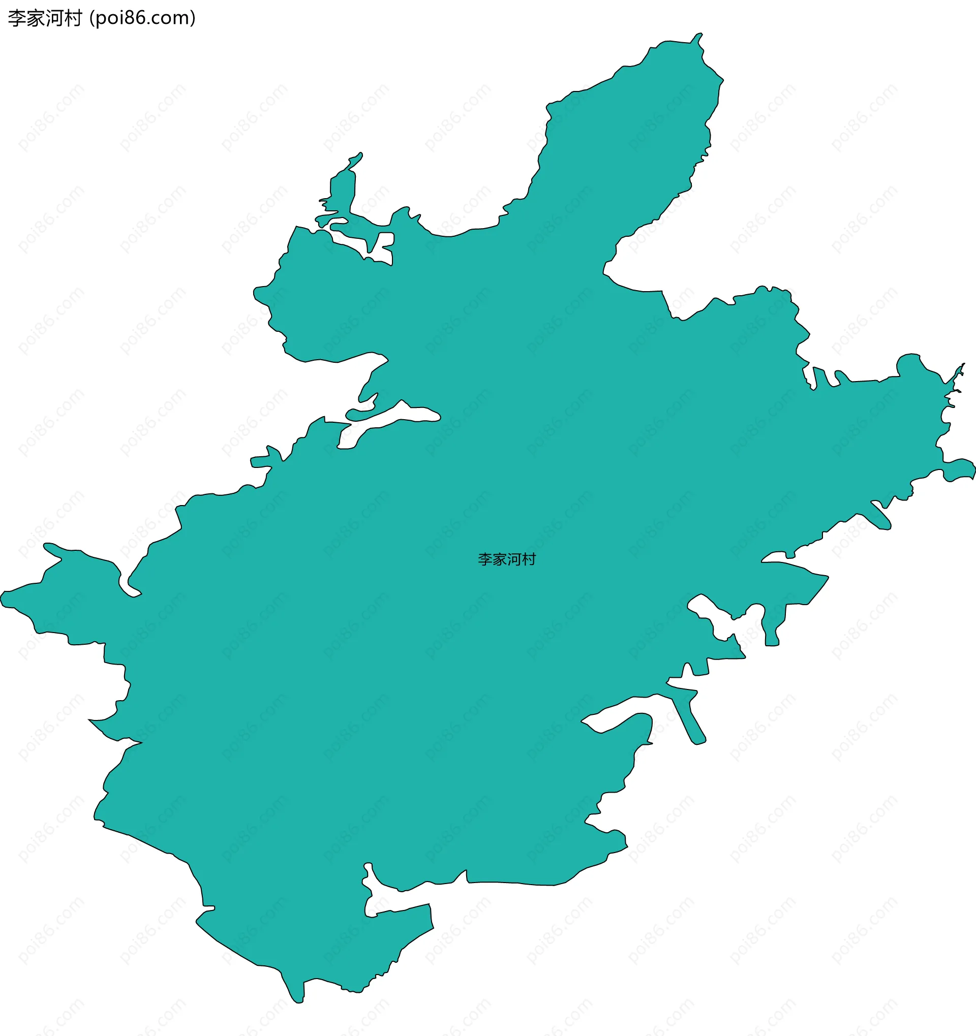 李家河村边界地图