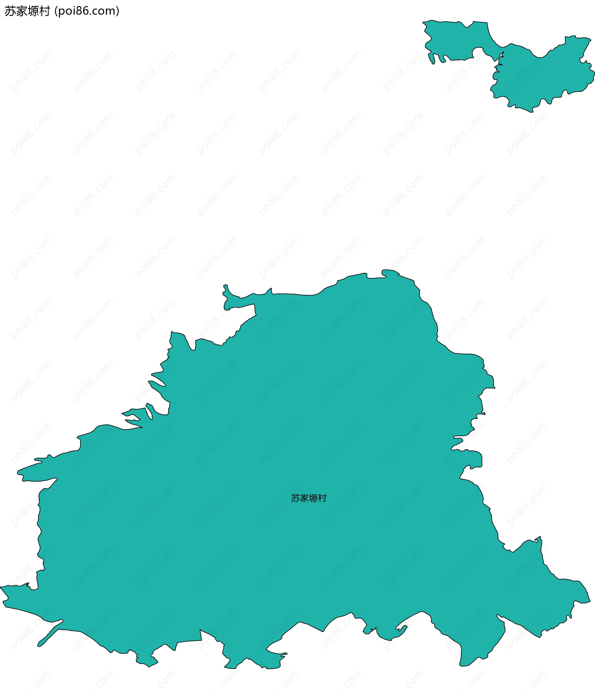 苏家塬村边界地图