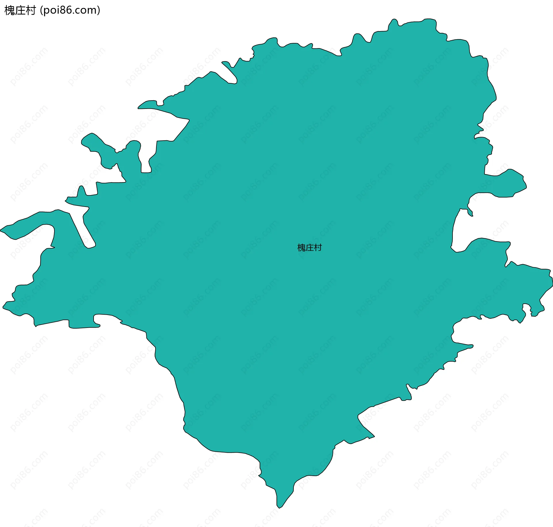 槐庄村边界地图