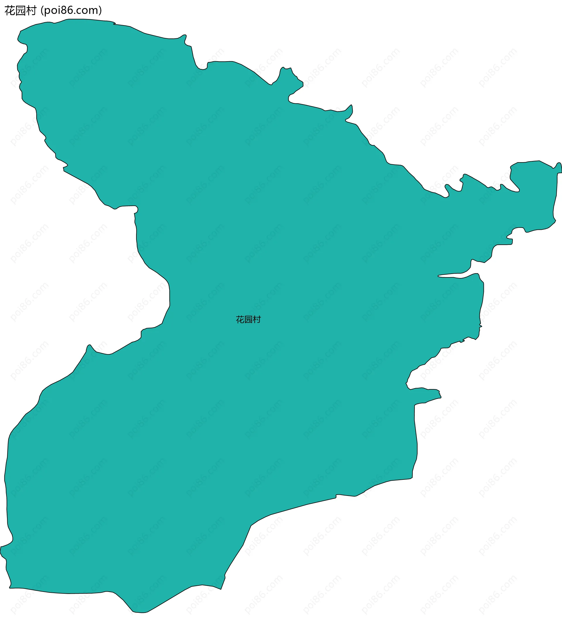 花园村边界地图