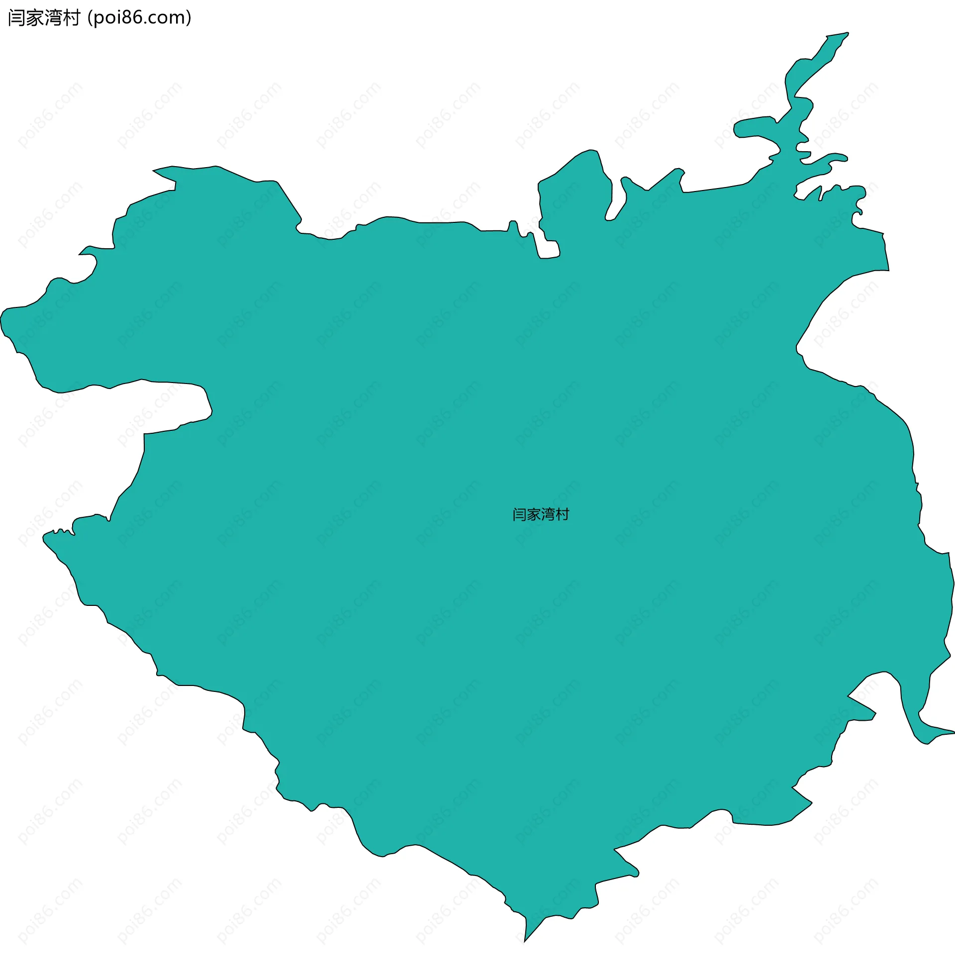 闫家湾村边界地图