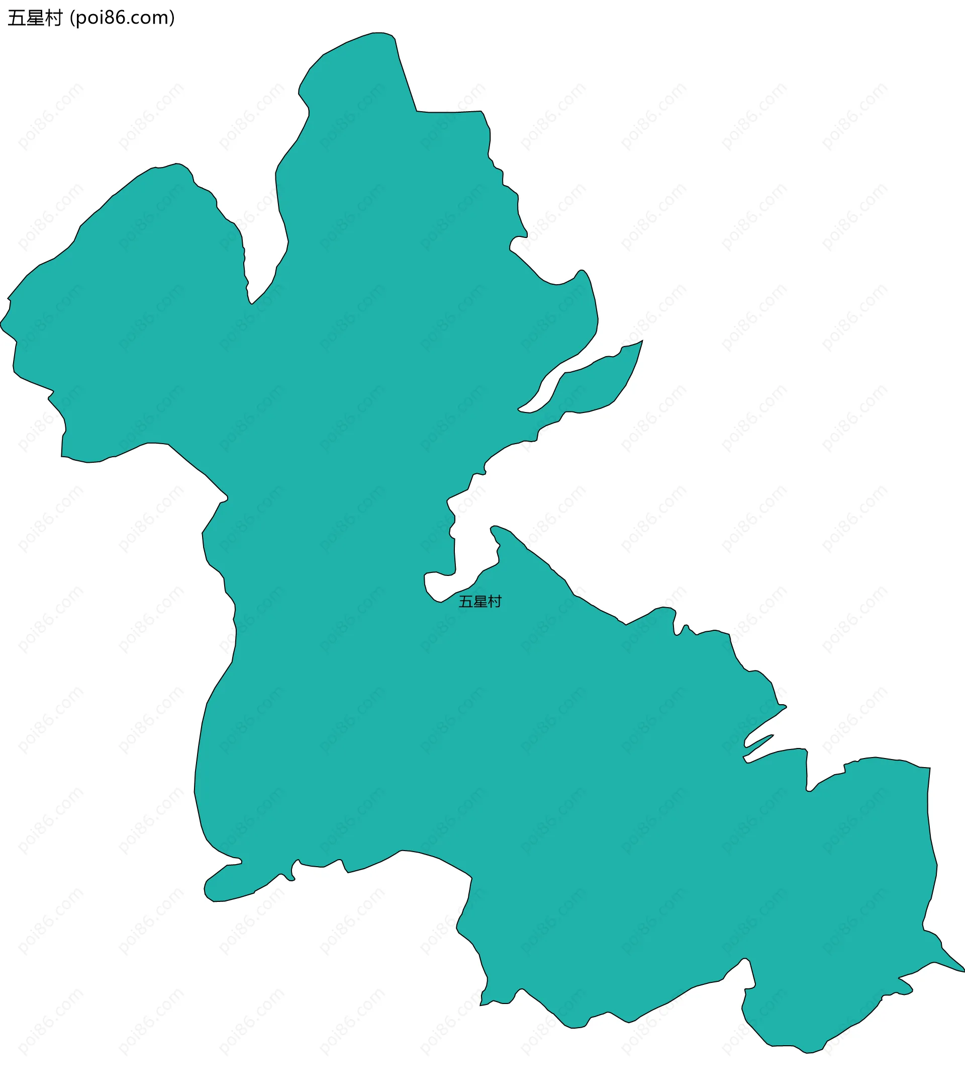 五星村边界地图