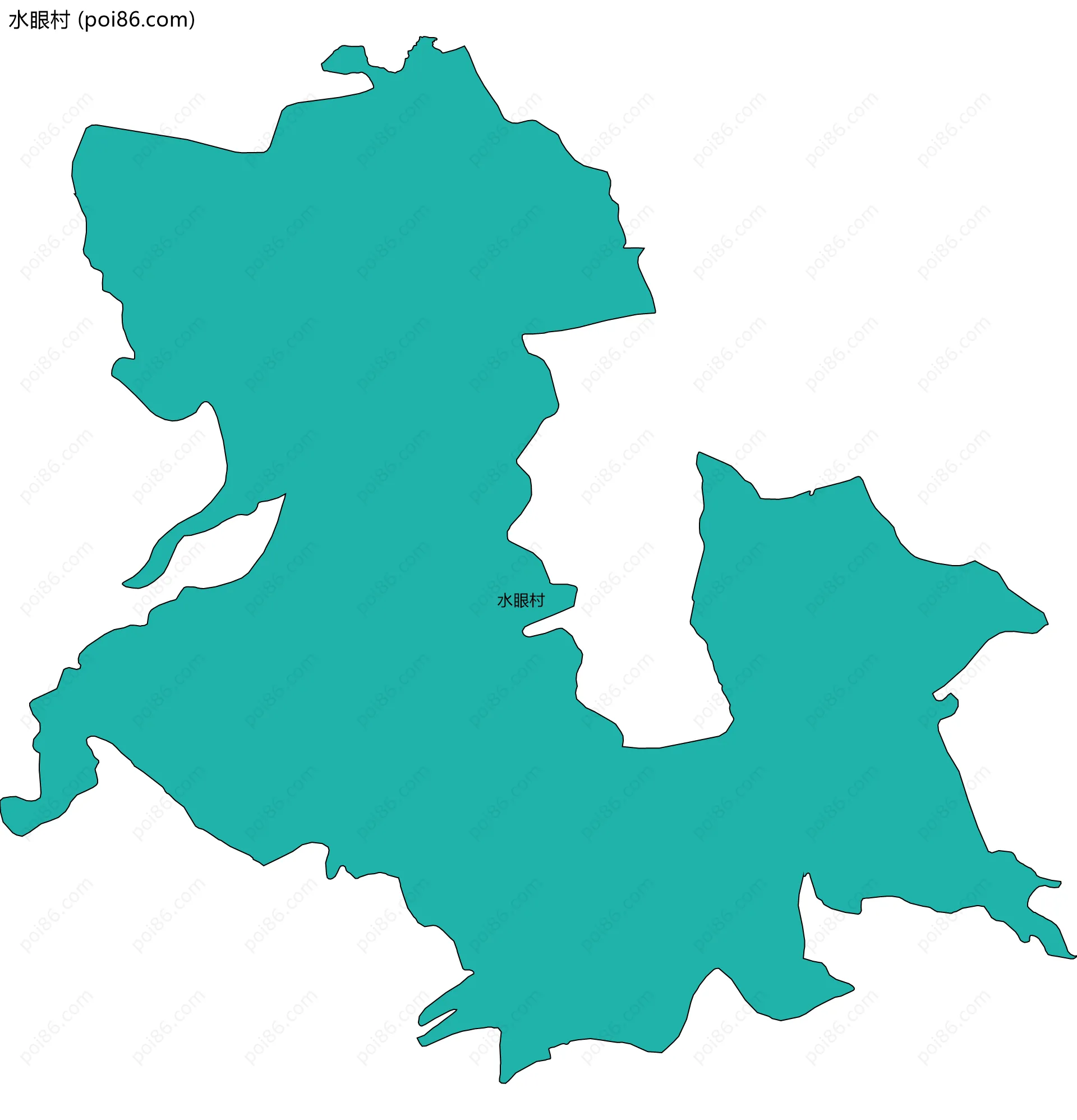 水眼村边界地图