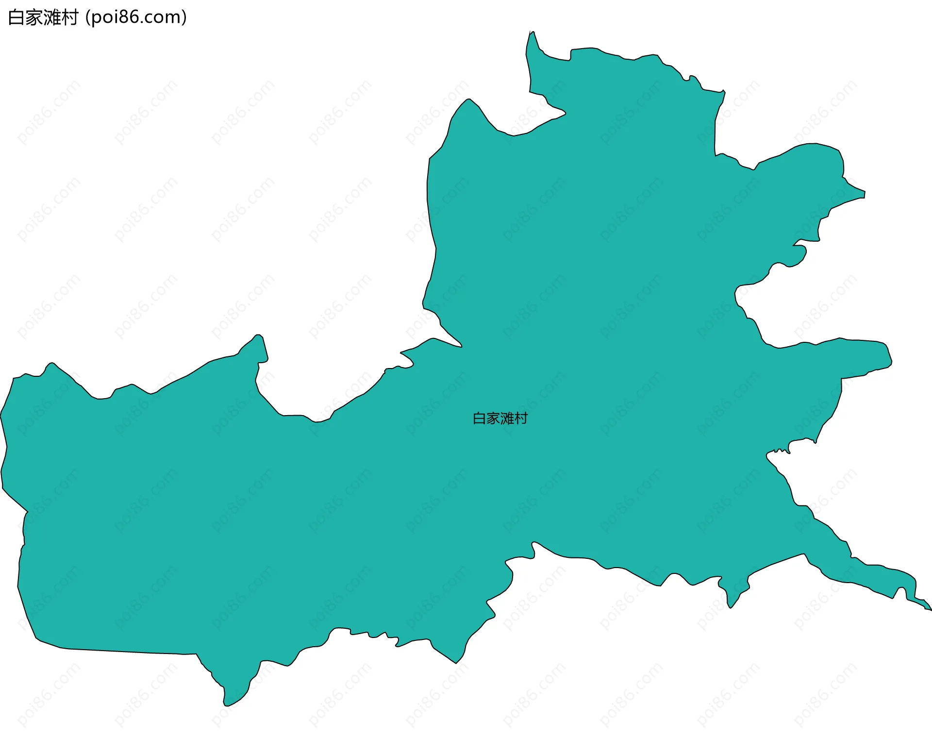 白家滩村边界地图
