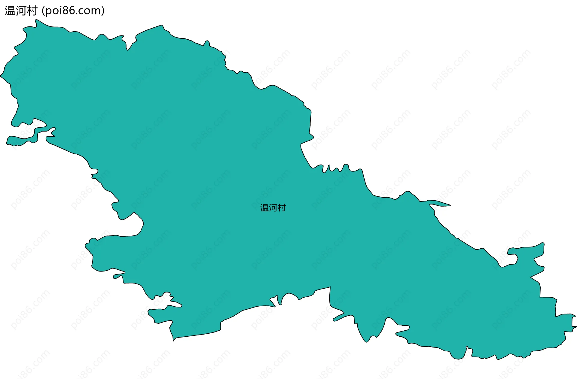 温河村边界地图