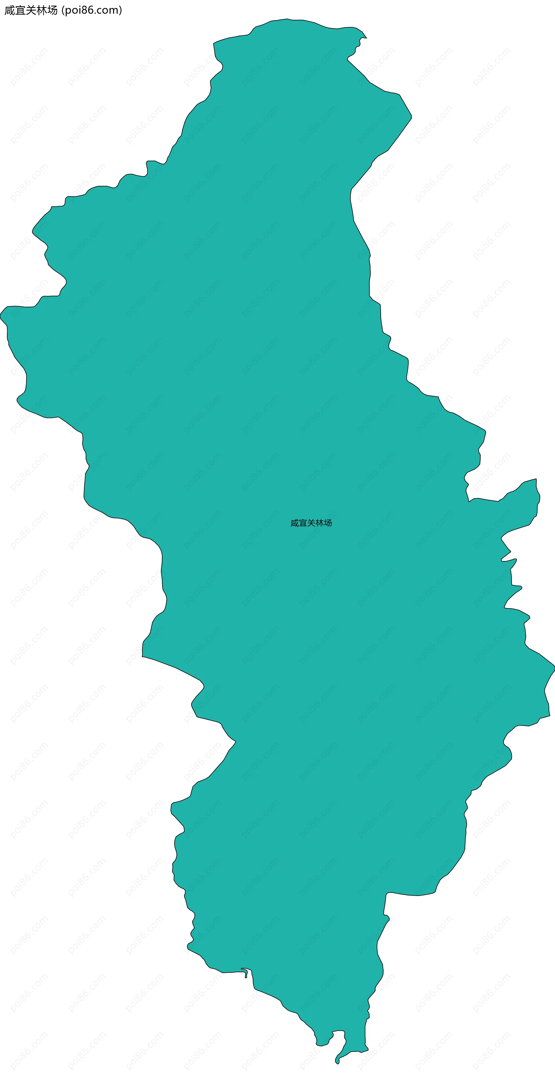 咸宜关林场边界地图