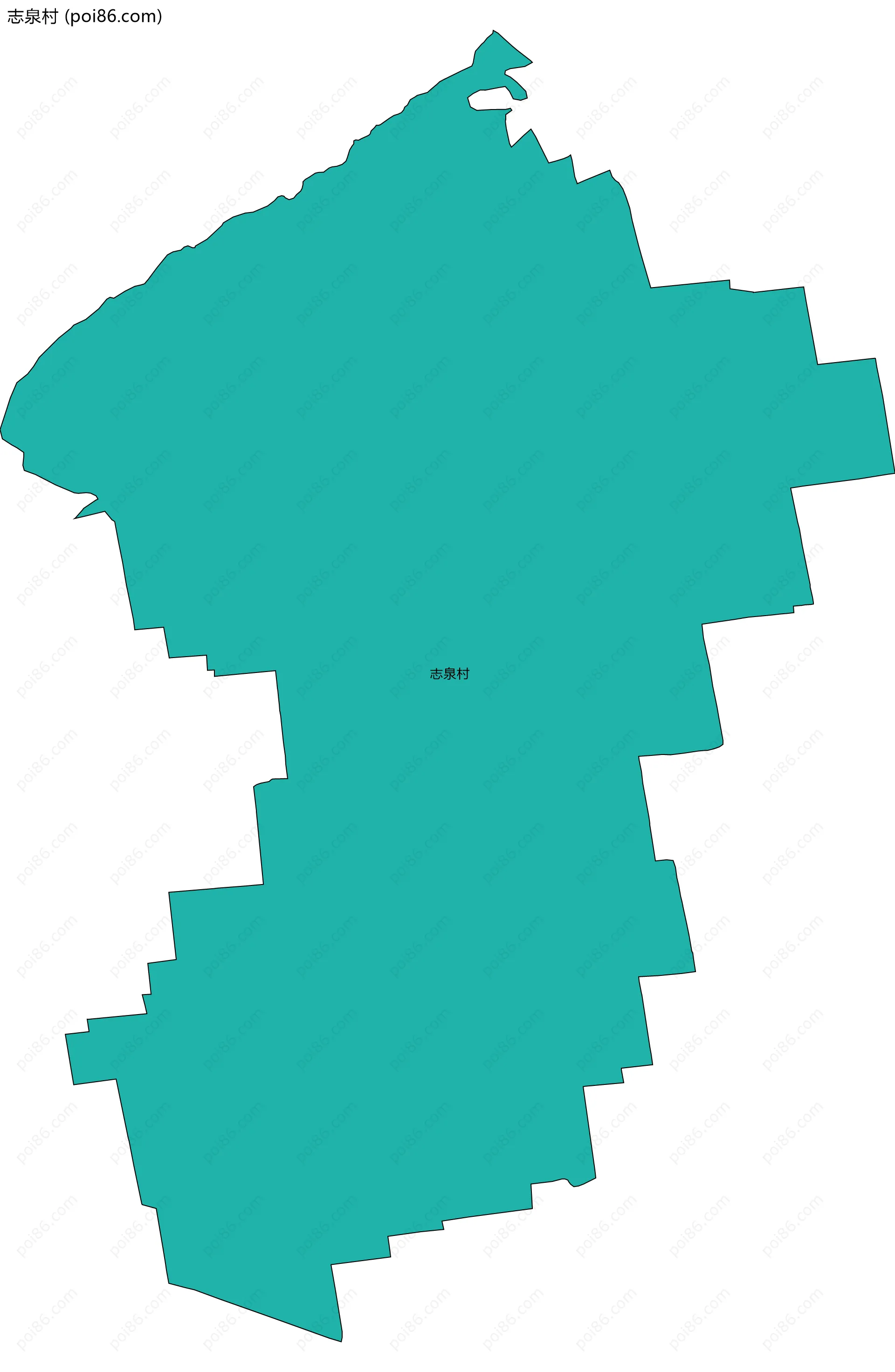 志泉村边界地图