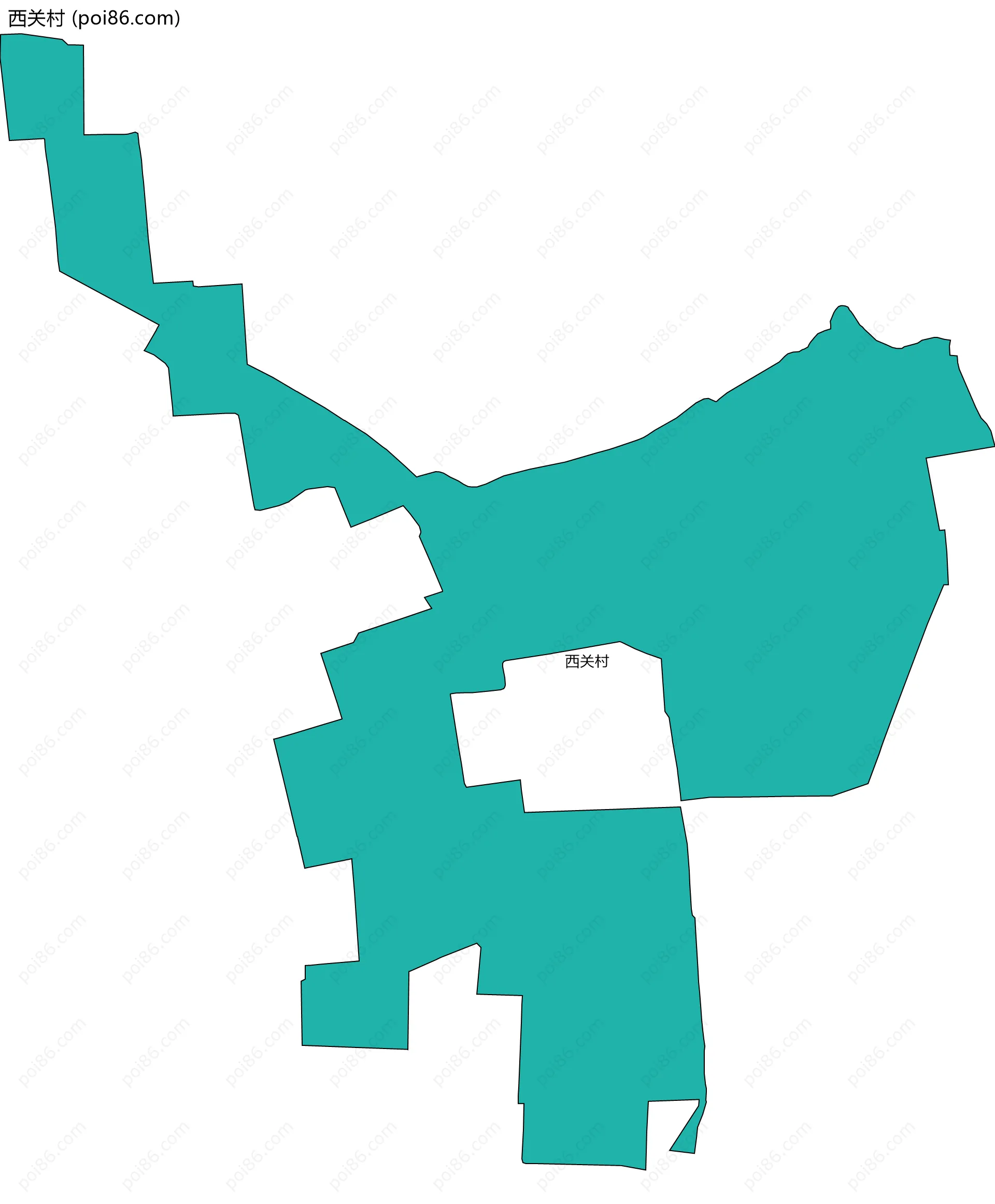 西关村边界地图