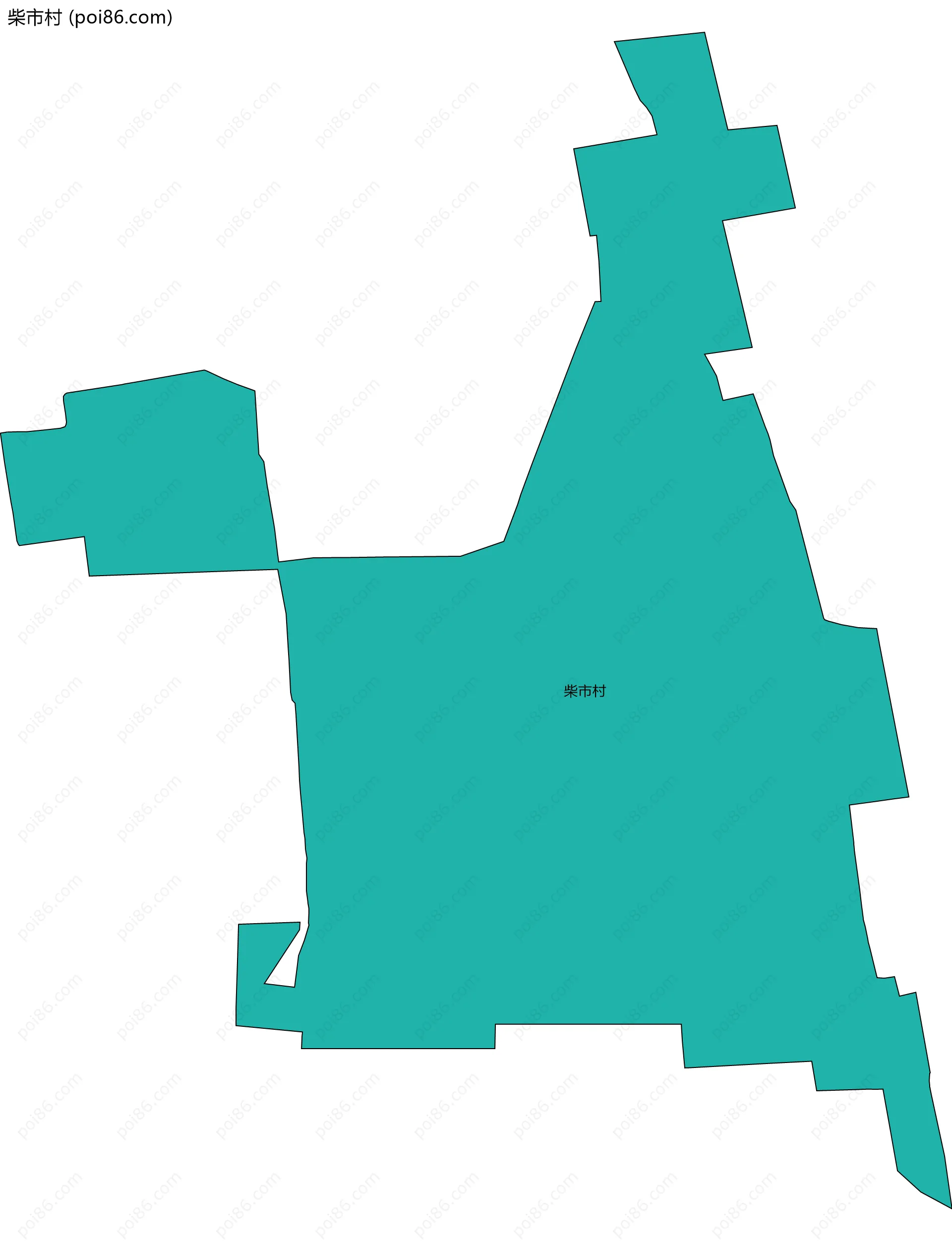 柴市村边界地图