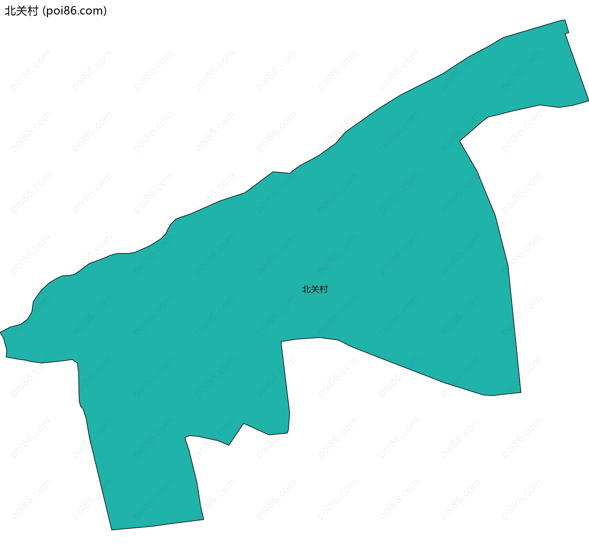 北关村边界地图