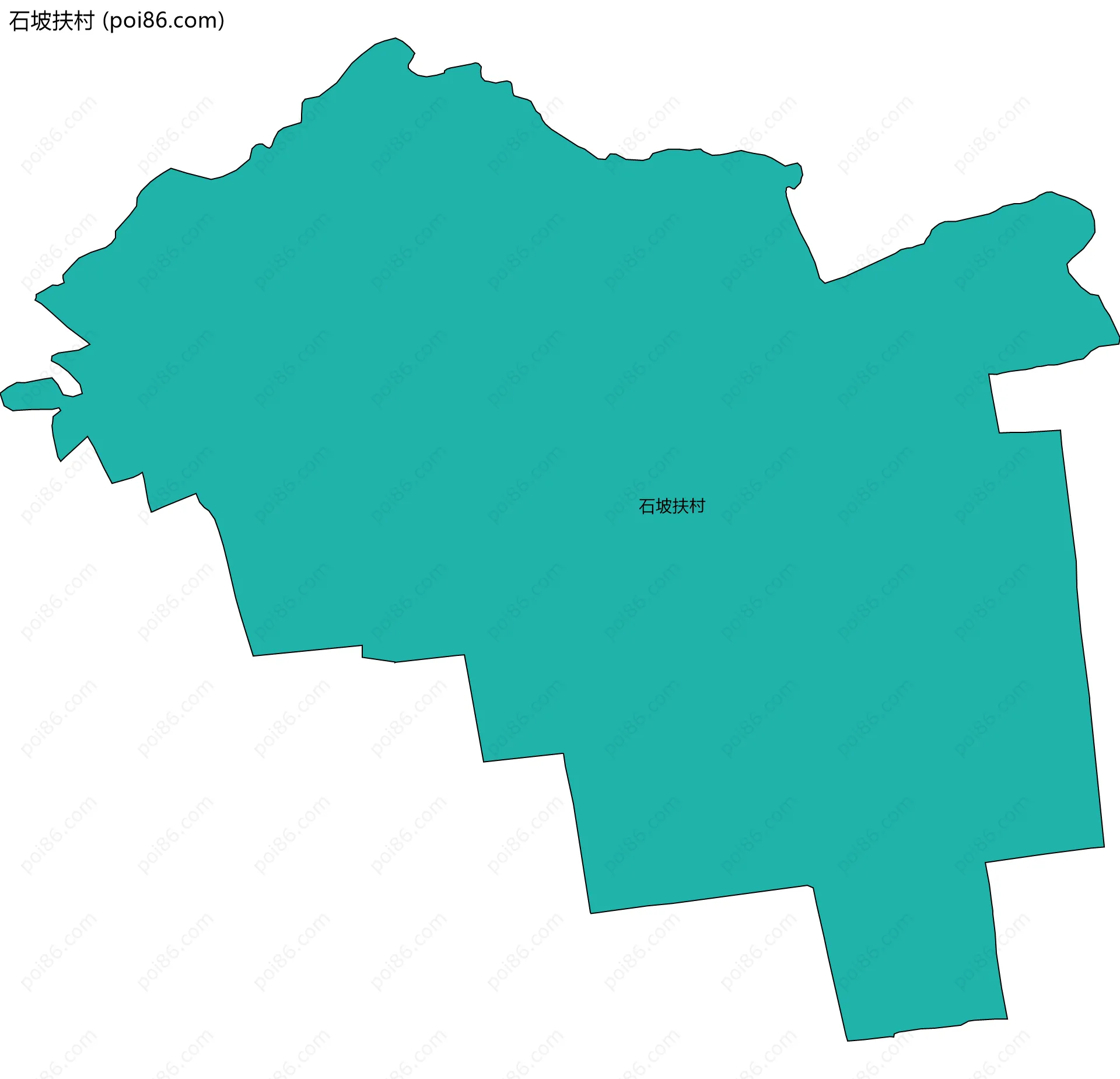 石坡扶村边界地图
