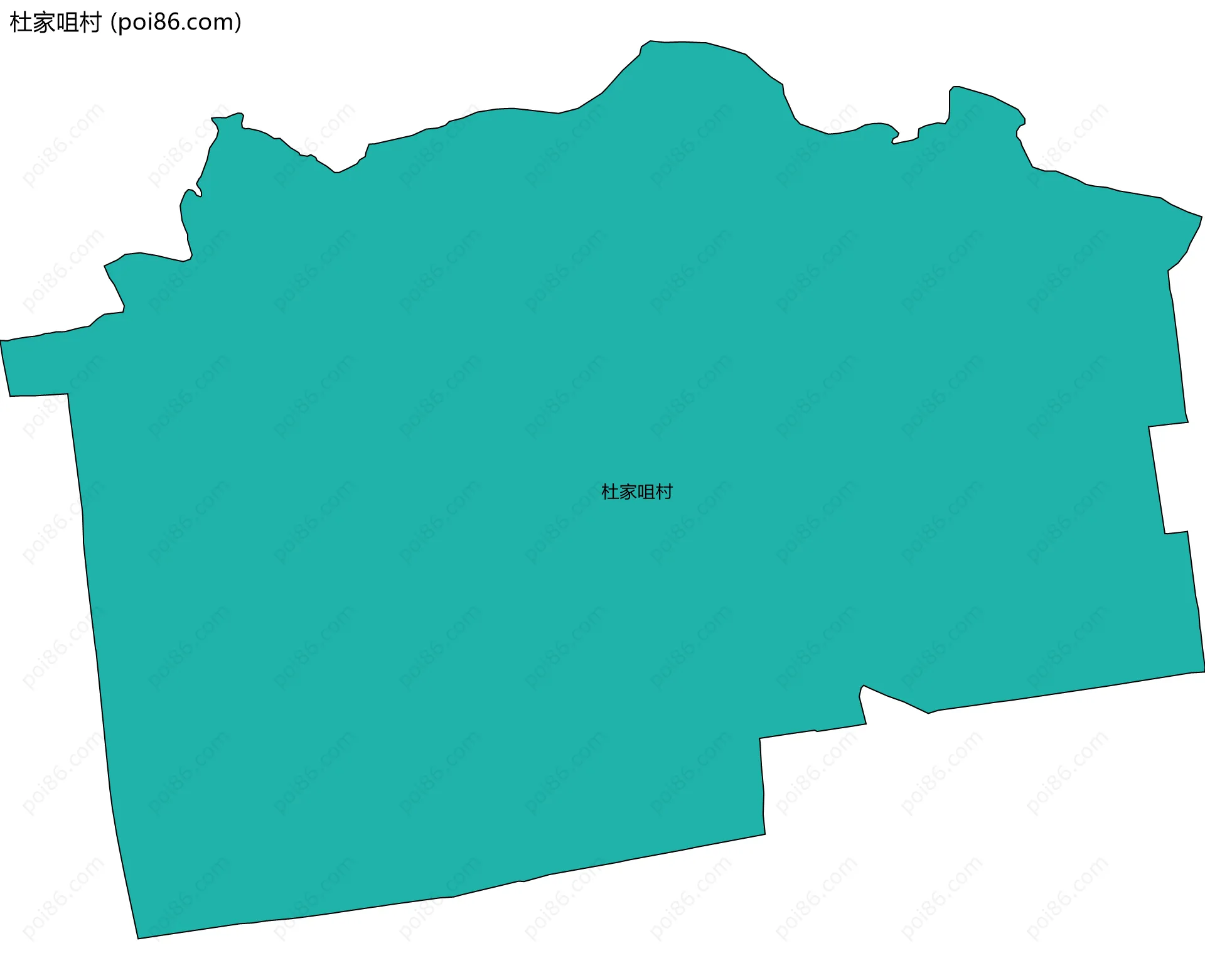 杜家咀村边界地图