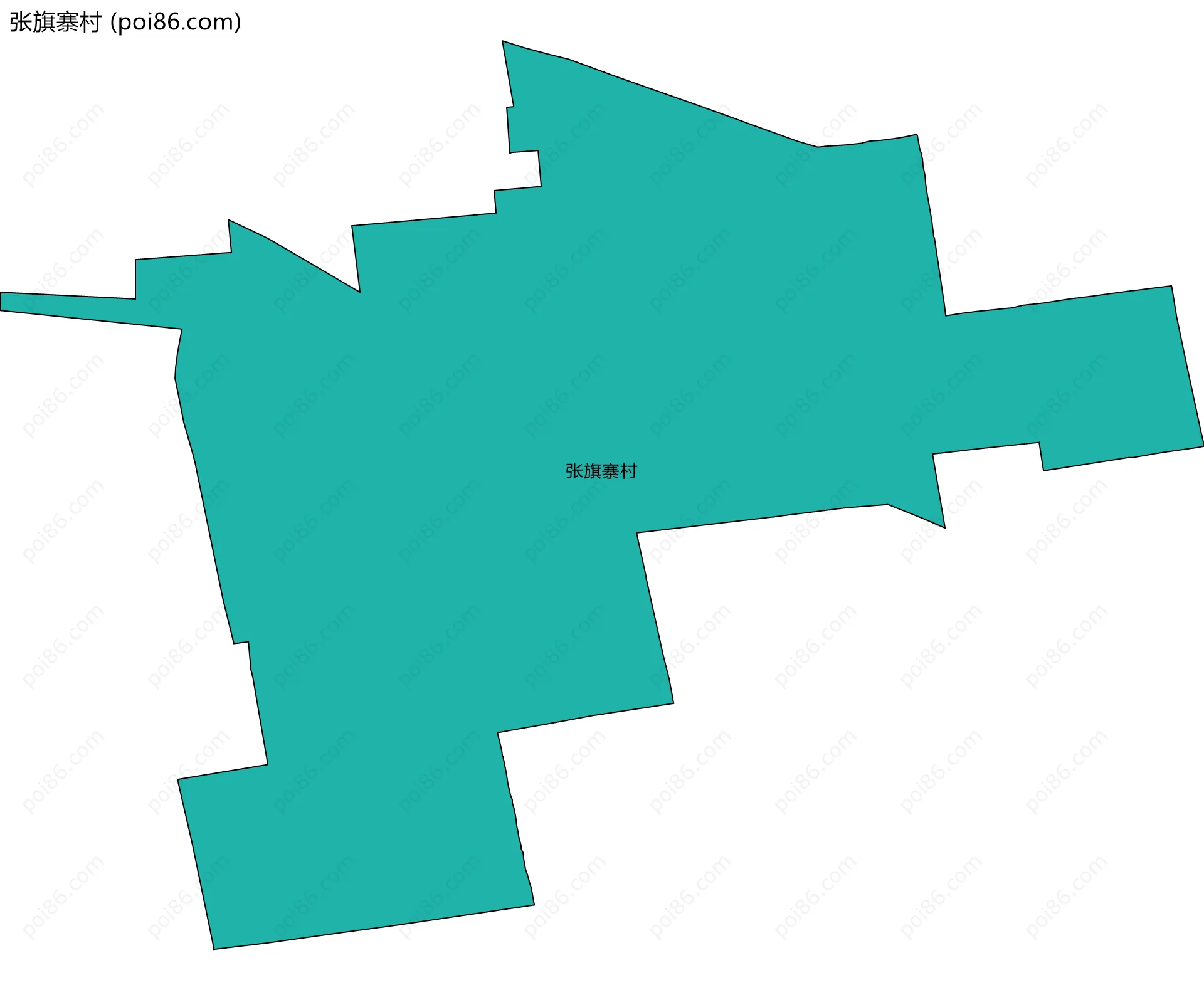 张旗寨村边界地图
