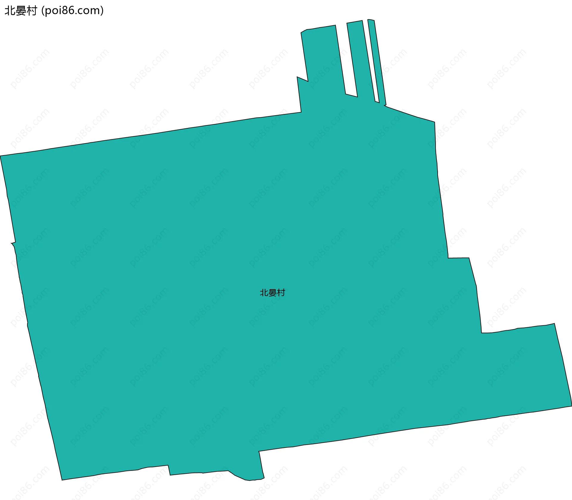 北晏村边界地图