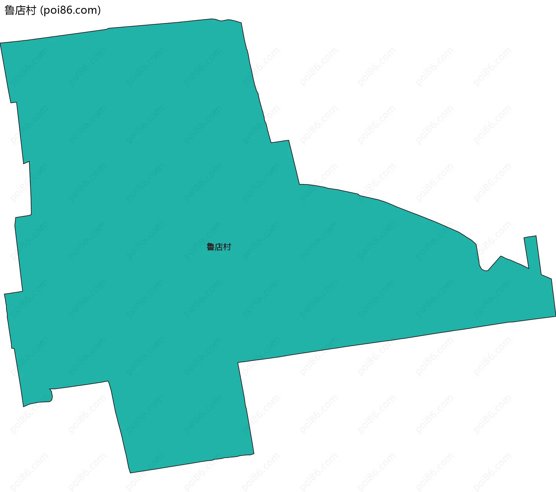 鲁店村边界地图