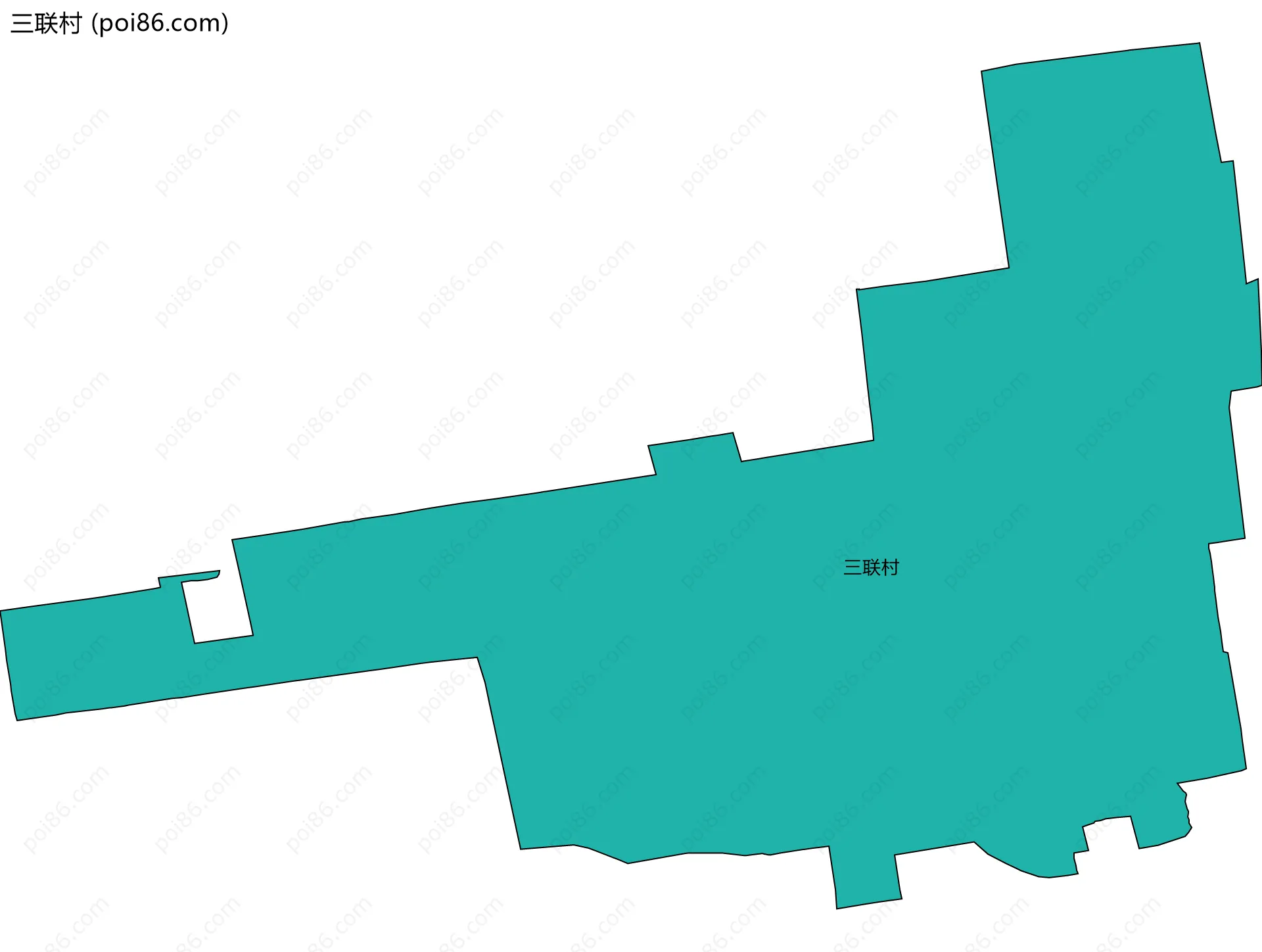 三联村边界地图