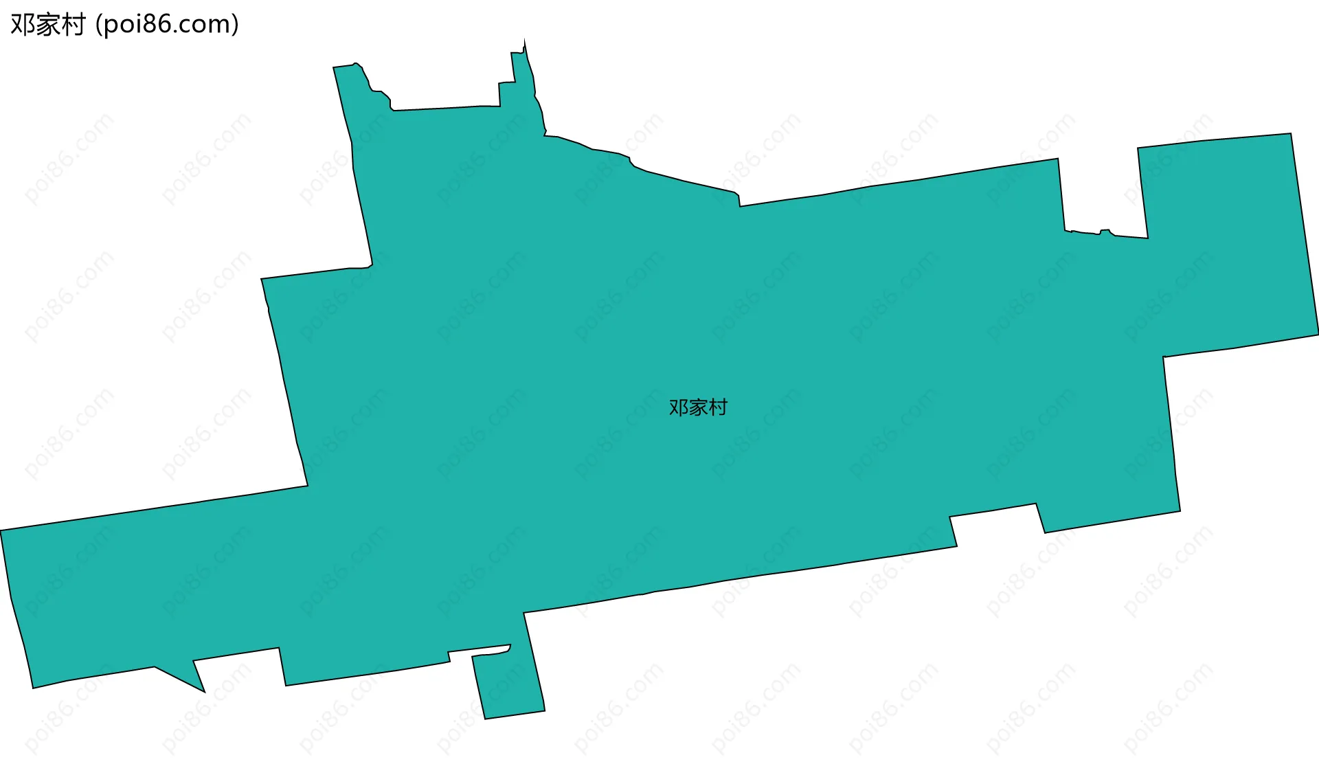 邓家村边界地图