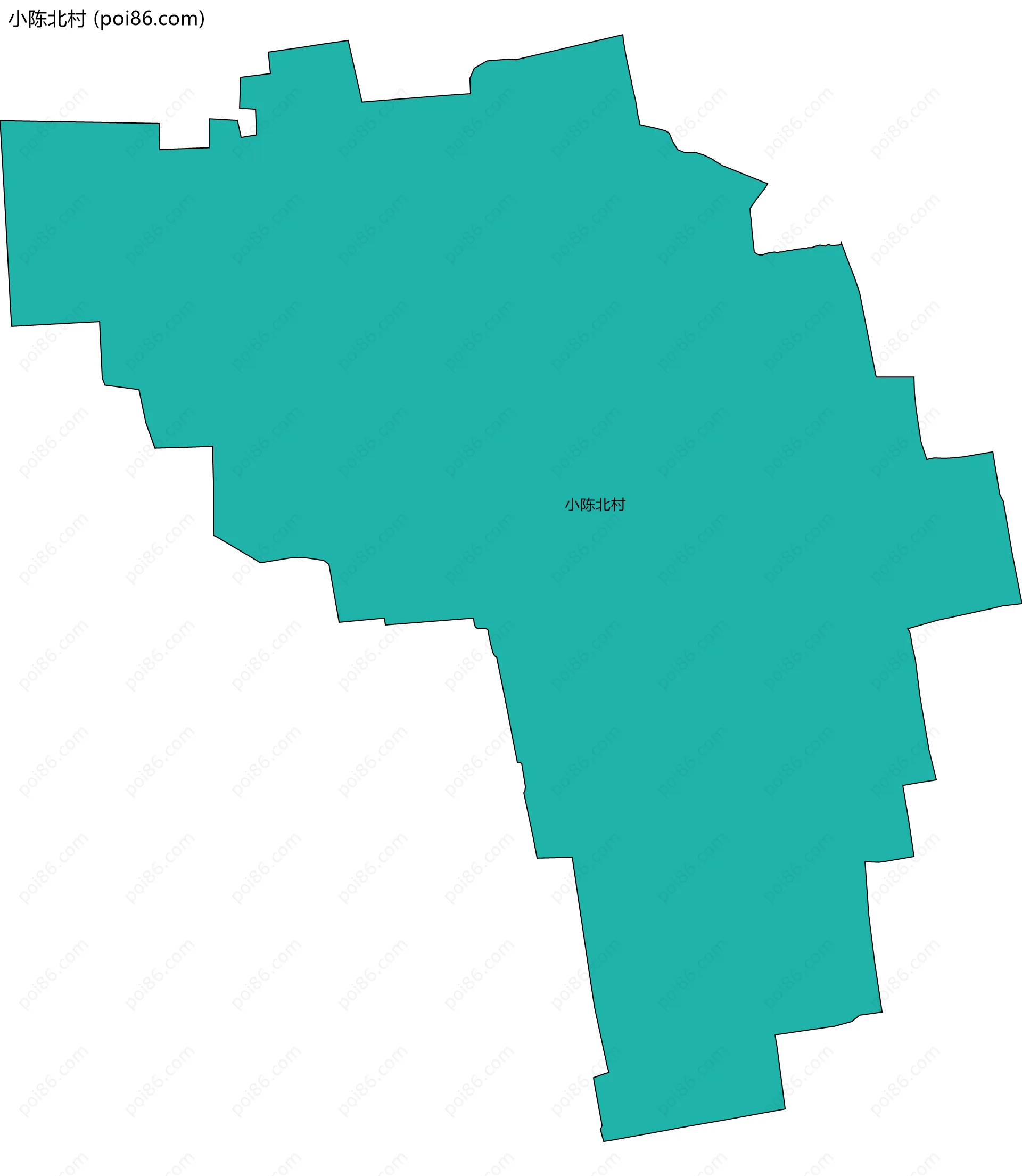小陈北村边界地图
