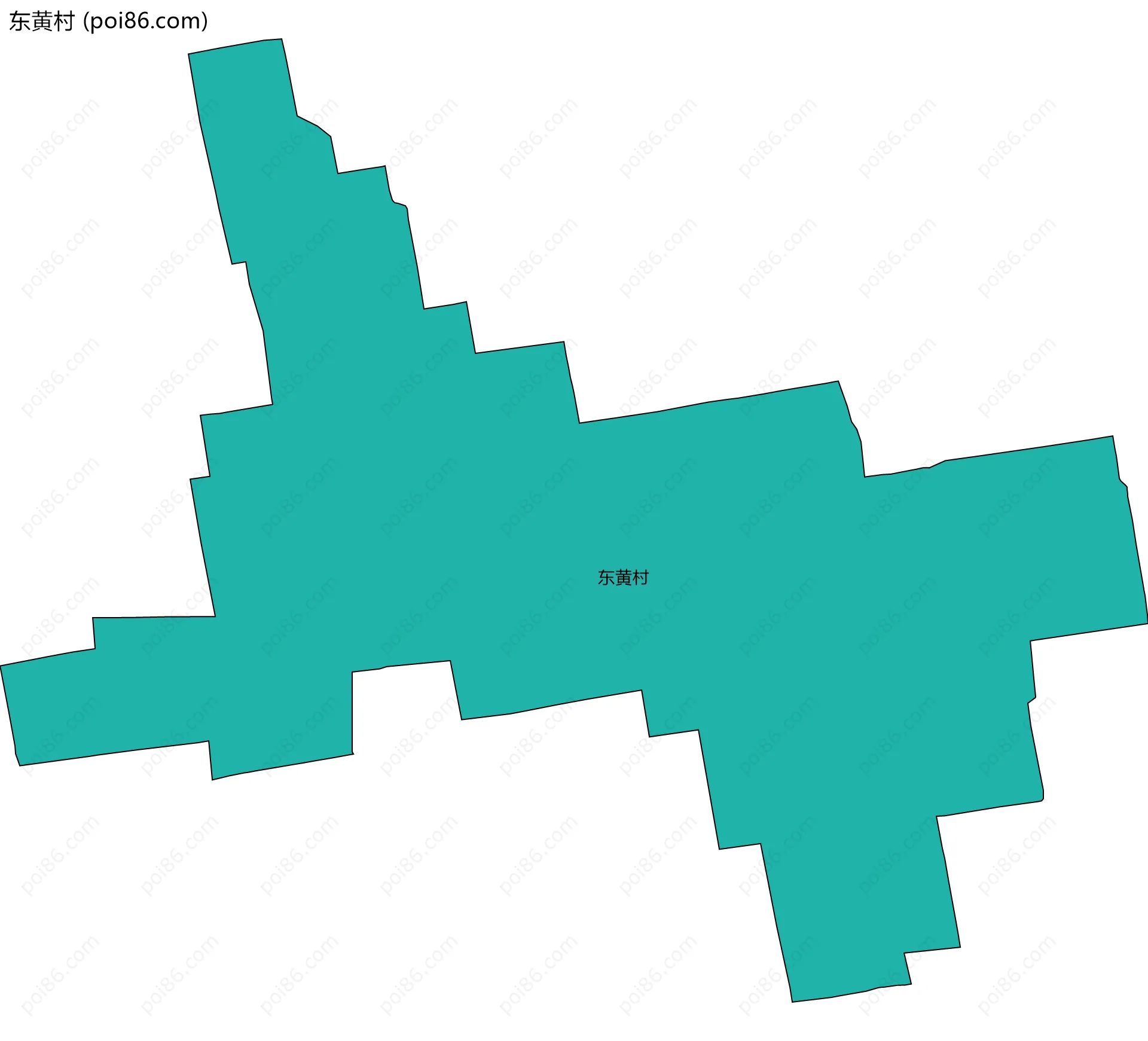 东黄村边界地图