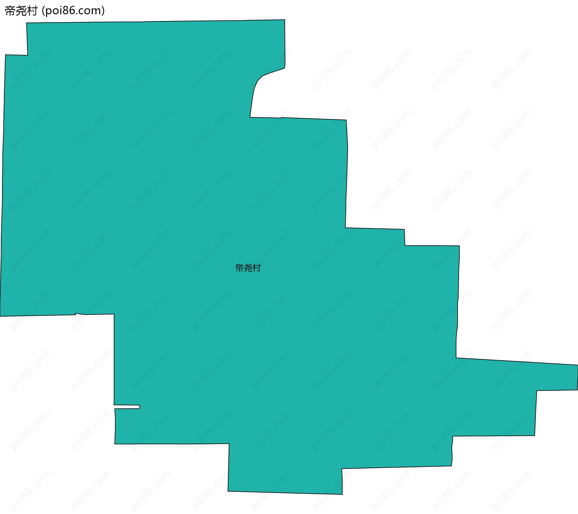 帝尧村边界地图