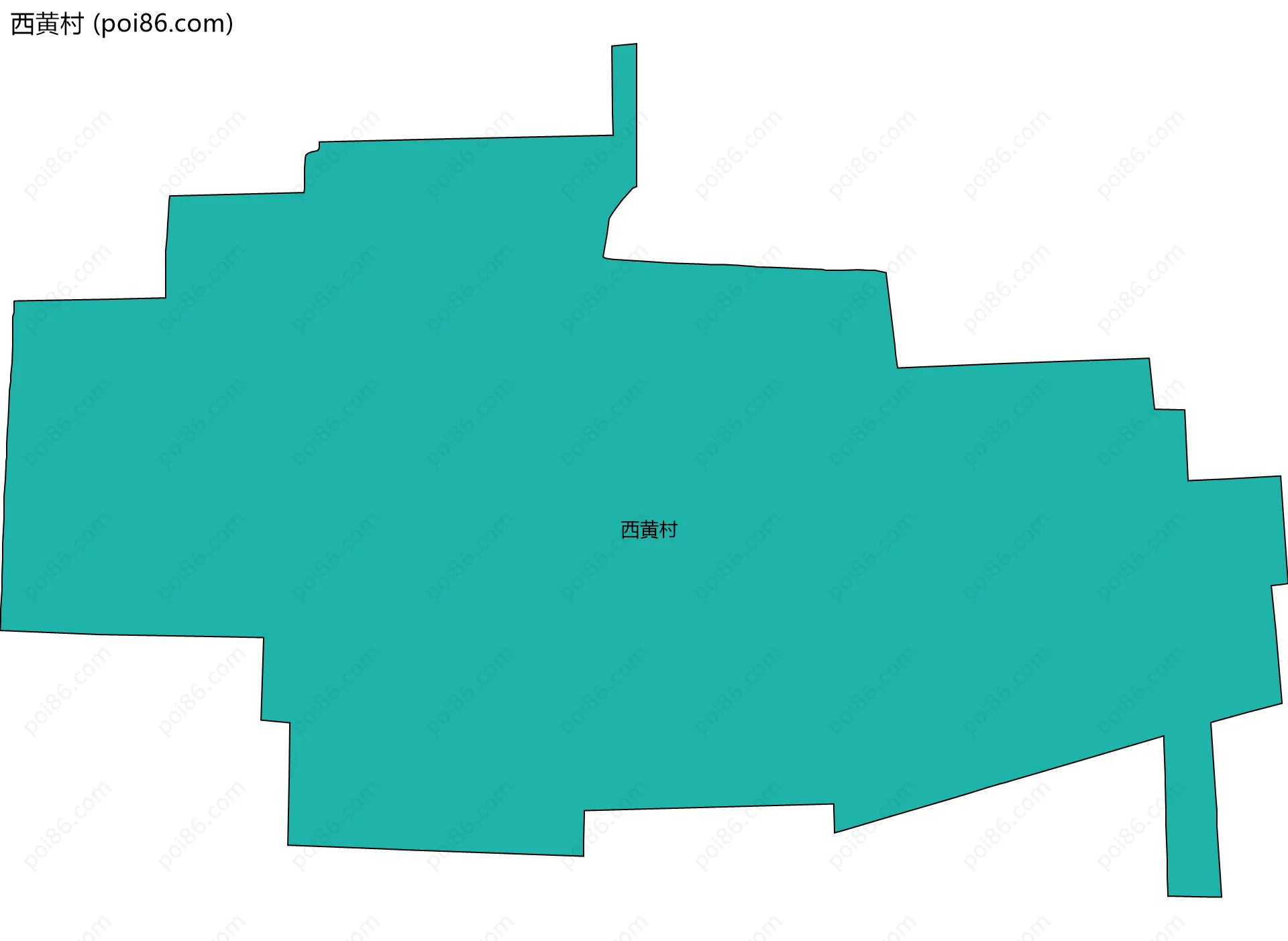 西黄村边界地图