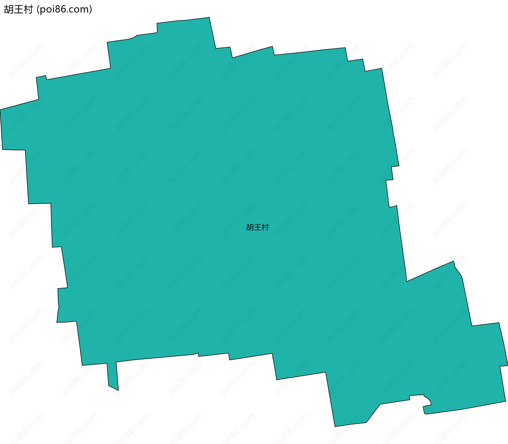 胡王村边界地图