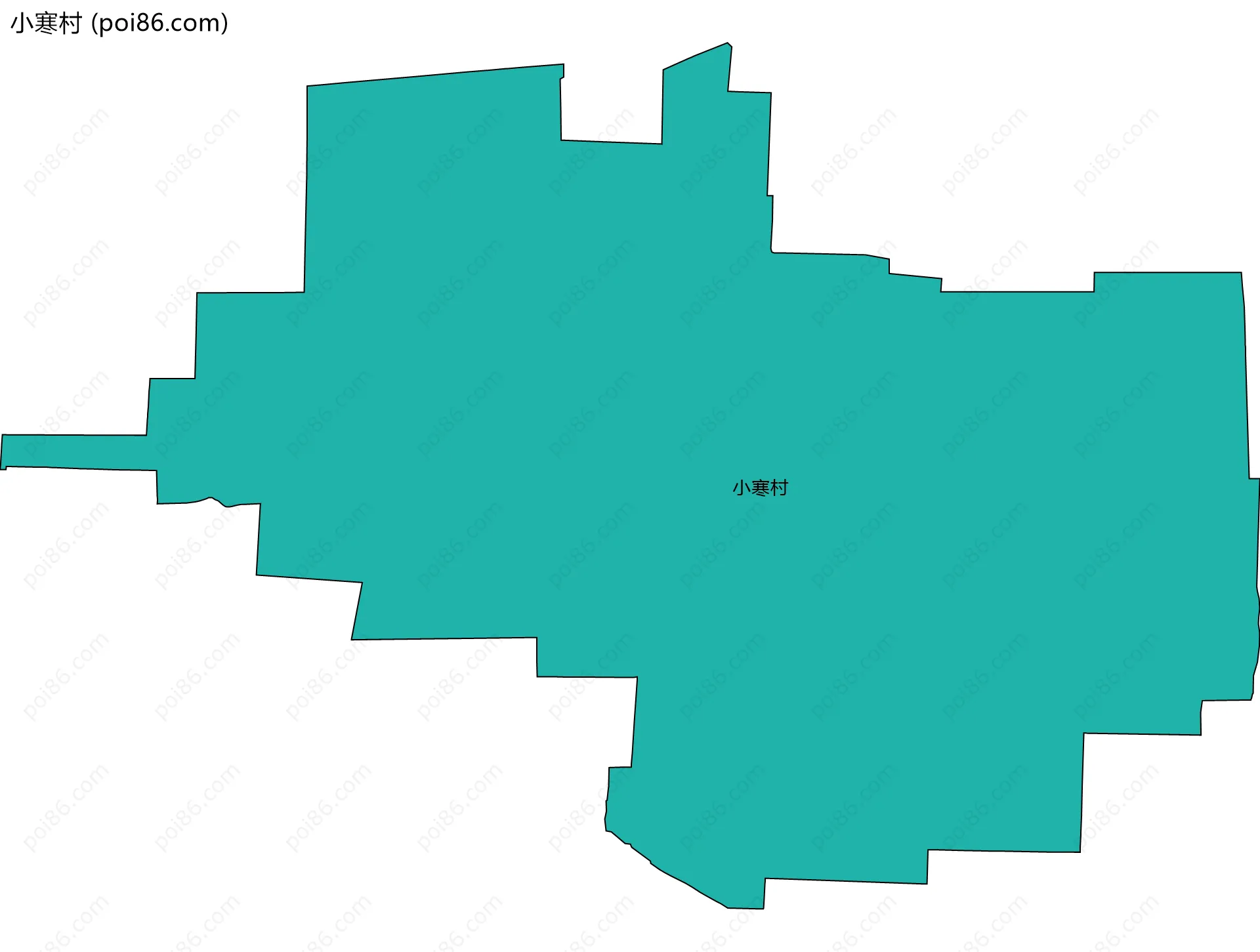 小寒村边界地图