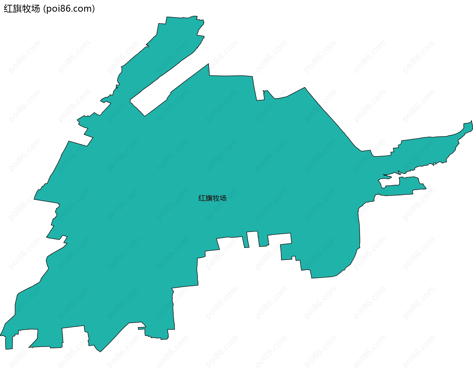 红旗牧场边界地图