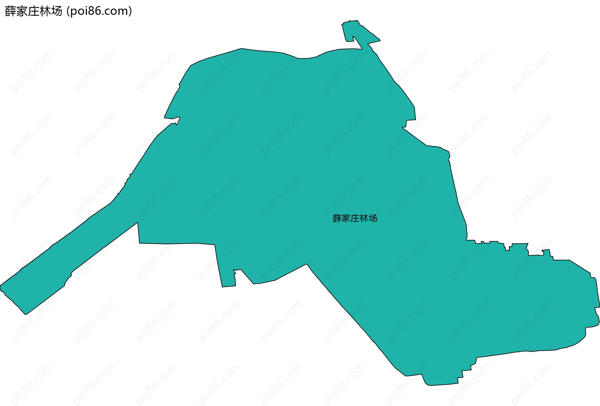 薛家庄林场边界地图